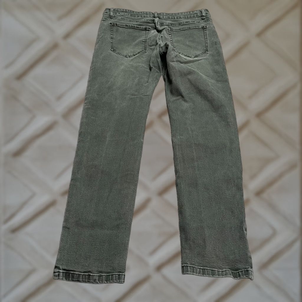 Denime ZLZ Jeans Skinny Denim Mens 34x31 Dark Wash Mid Rise 5-Pocket Regular Fit Cotton Blend Black Size US 34 / EU 50 - 1 Thumbnail