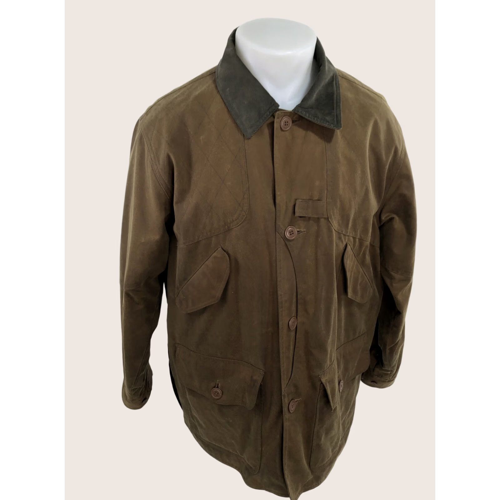 Vintage L.L. Bean Jacket Ranch Waxed Canvas M L Brown Hunting Outdoor Mens Ranch Jacket Size US M / EU 48-50 / 2 - 1 Thumbnail