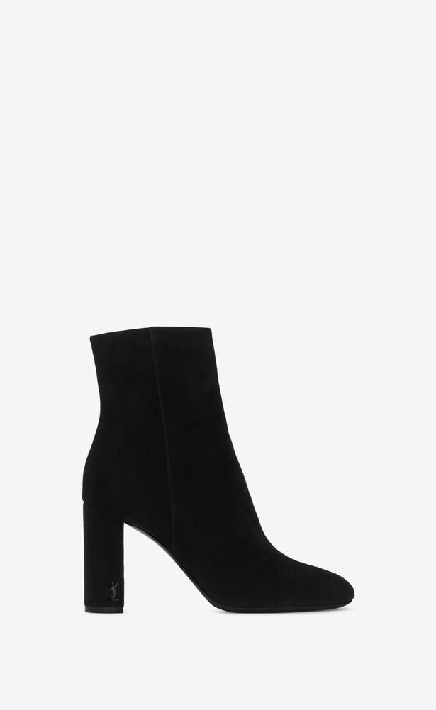 Saint Laurent Paris o1b1hav110325 528506 Loulou Zipped Ankle Boots Suede Black Size US 9.5 / IT 39.5 - 1 Preview