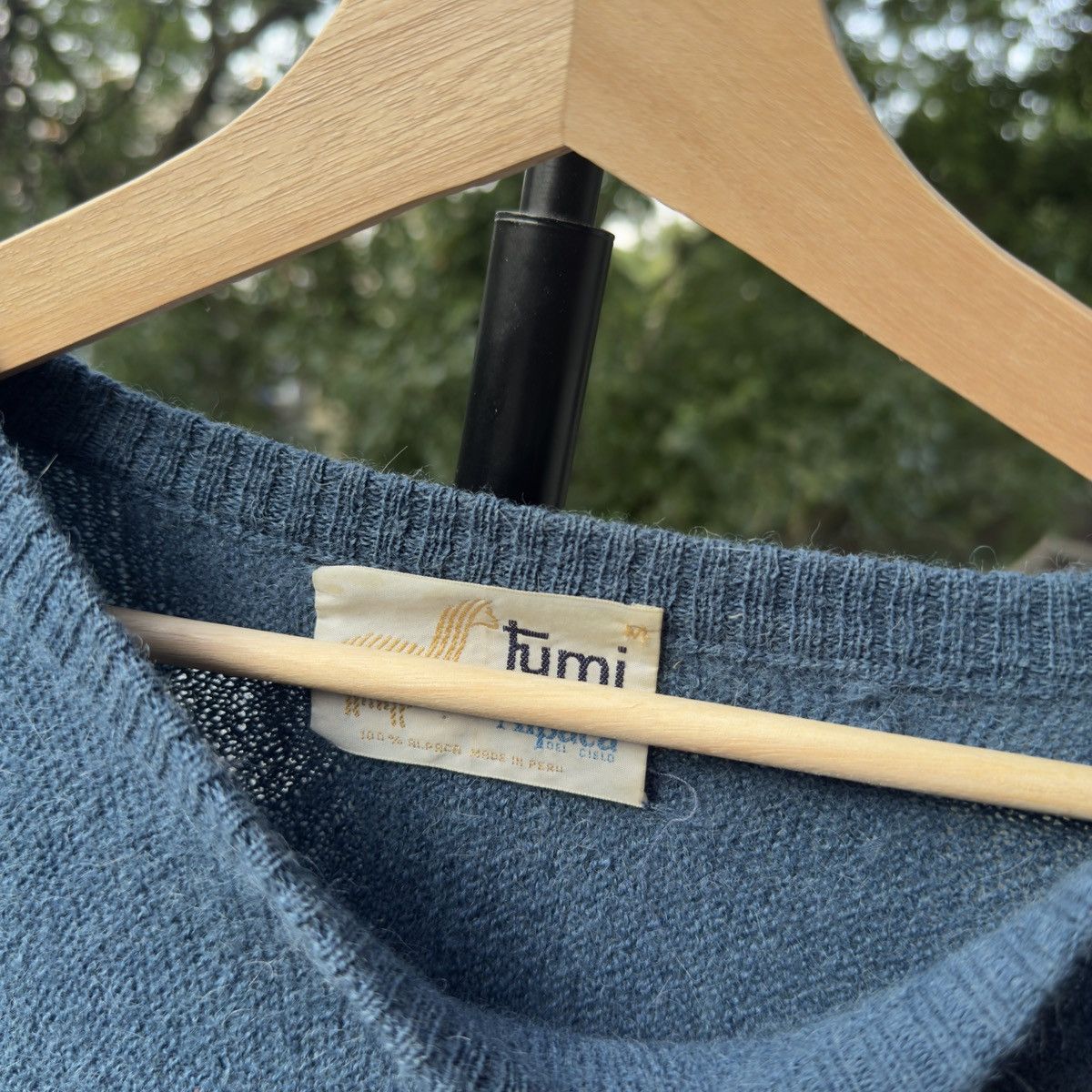 Vintage Vintage 80s Alpaca Wool Blue Light Sweater RRL Bode Lauren Size US M / EU 48-50 / 2 - 3 Thumbnail