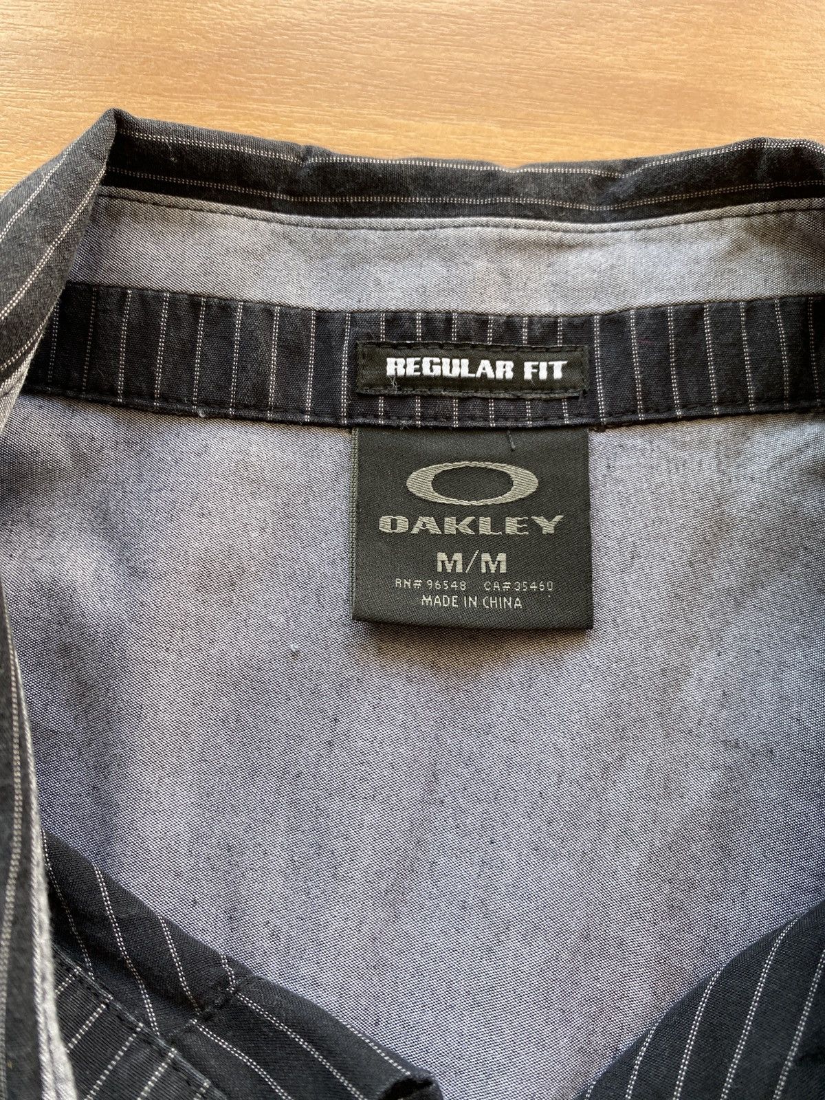 Oakley Oakley Pinstripe Patchwork Assymetric Button Up Shirt Size US M / EU 48-50 / 2 - 3 Thumbnail