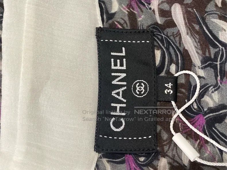 Chanel Chanel 23-year-old green silk printed shirt Size XXS / US 00 / IT 34 - 3 Thumbnail