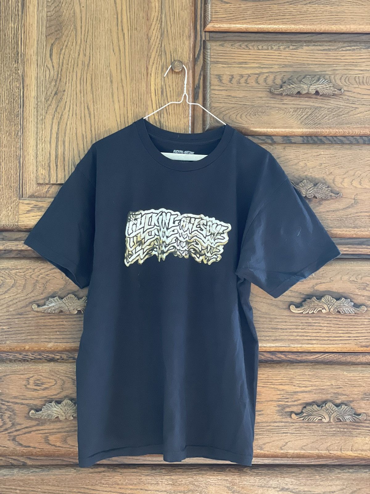 【FUCKING AWESOME】 BURNT STAMP TEE BLACK Fucking Awesome Burnt Stamp Tee | Grailed