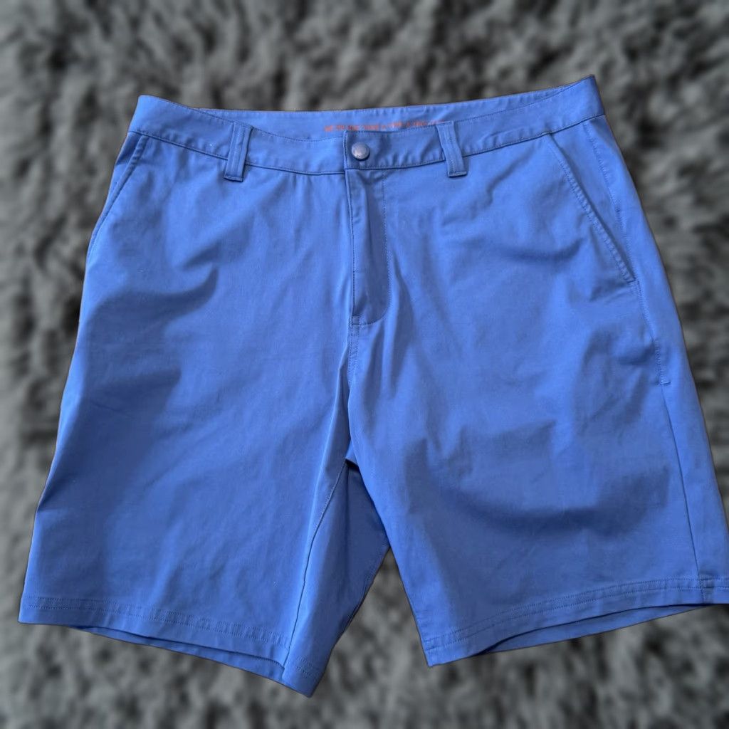 Rhone Rhone Shorts Mens 34 Performance Lightweight Golf Zip Pocket Caliber Chino Breathable Quick Dry Pockets 100273 Blue Size US 34 / EU 50 - 1 Thumbnail