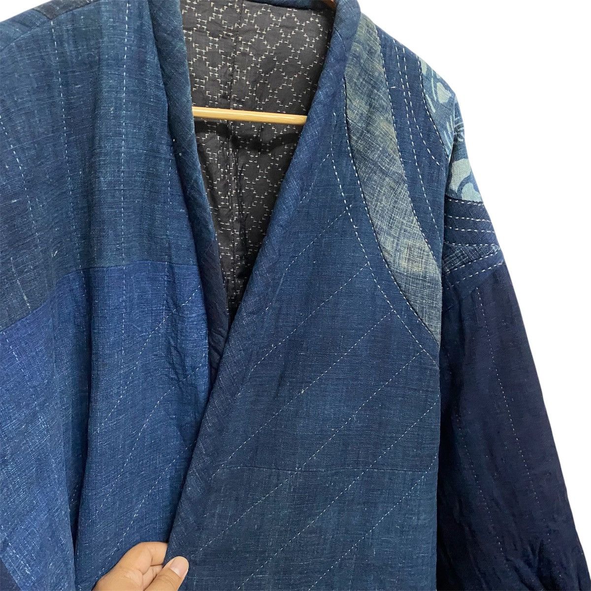 Indigo Vintage 60's JAPANESE Traditional Kimono indigo Size US XL / EU 56 / 4 - 5 Thumbnail