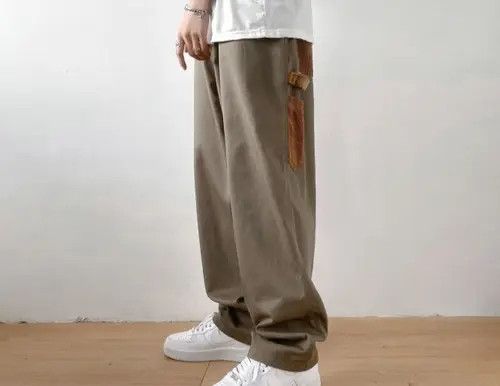 Jean Korean Casual Cargo Pants Loose Patchwork Y2K #20 Size US 28 / EU 44 - 3 Thumbnail