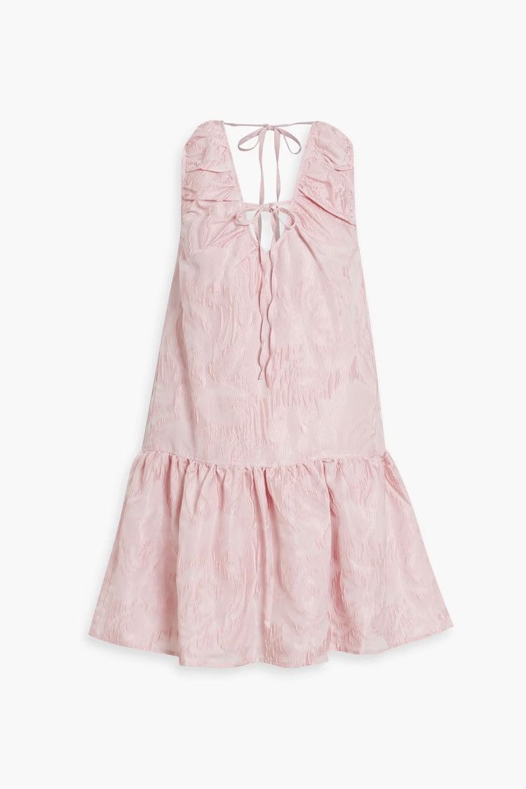 Ganni GANNI Gathered cloqué mini Dress Original Price $375 Size XL / US 12-14 / IT 48-50 - 2 Thumbnail