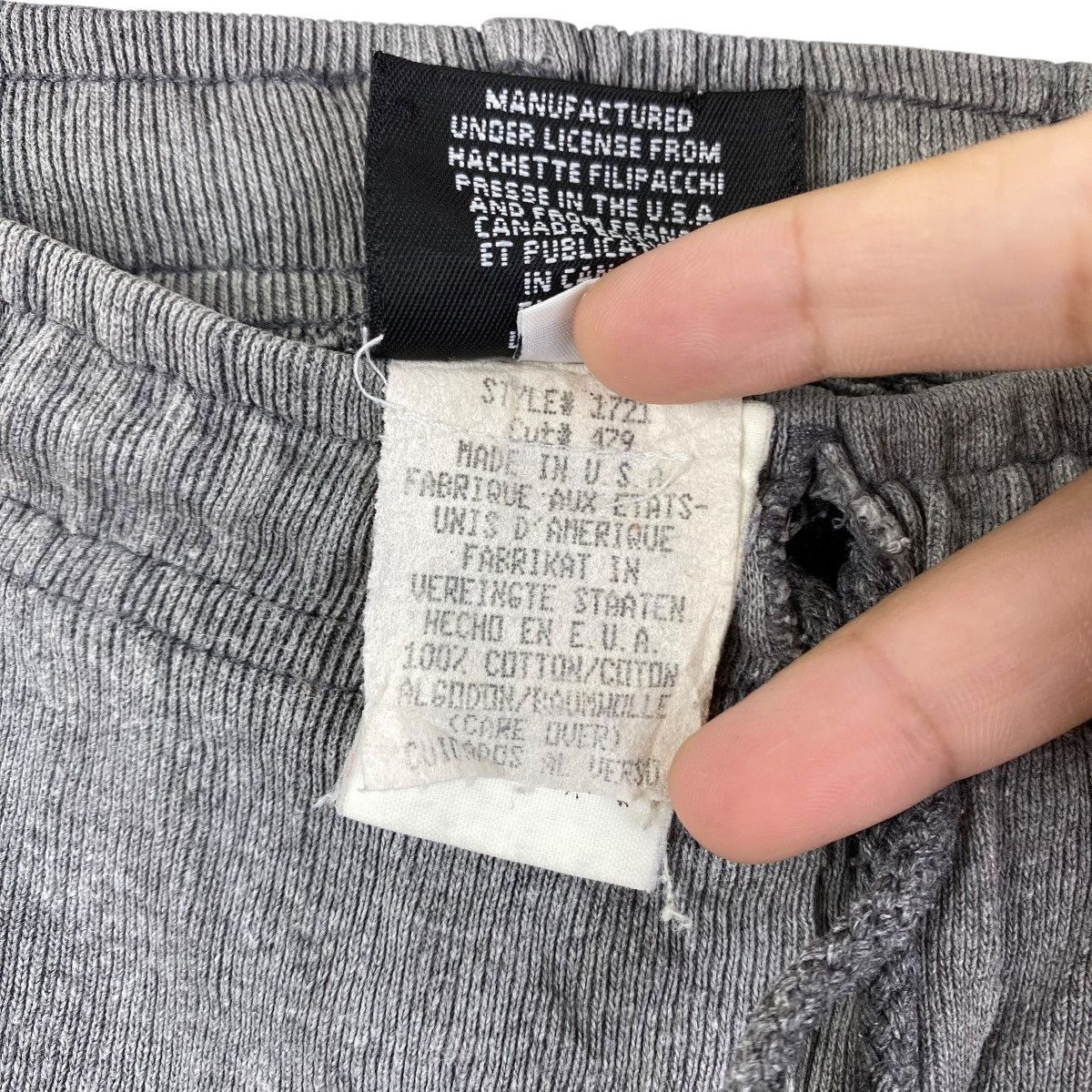 Vintage ELLE Grey Wool Jogger Trousers Casual Pant Size 33" - 8 Thumbnail