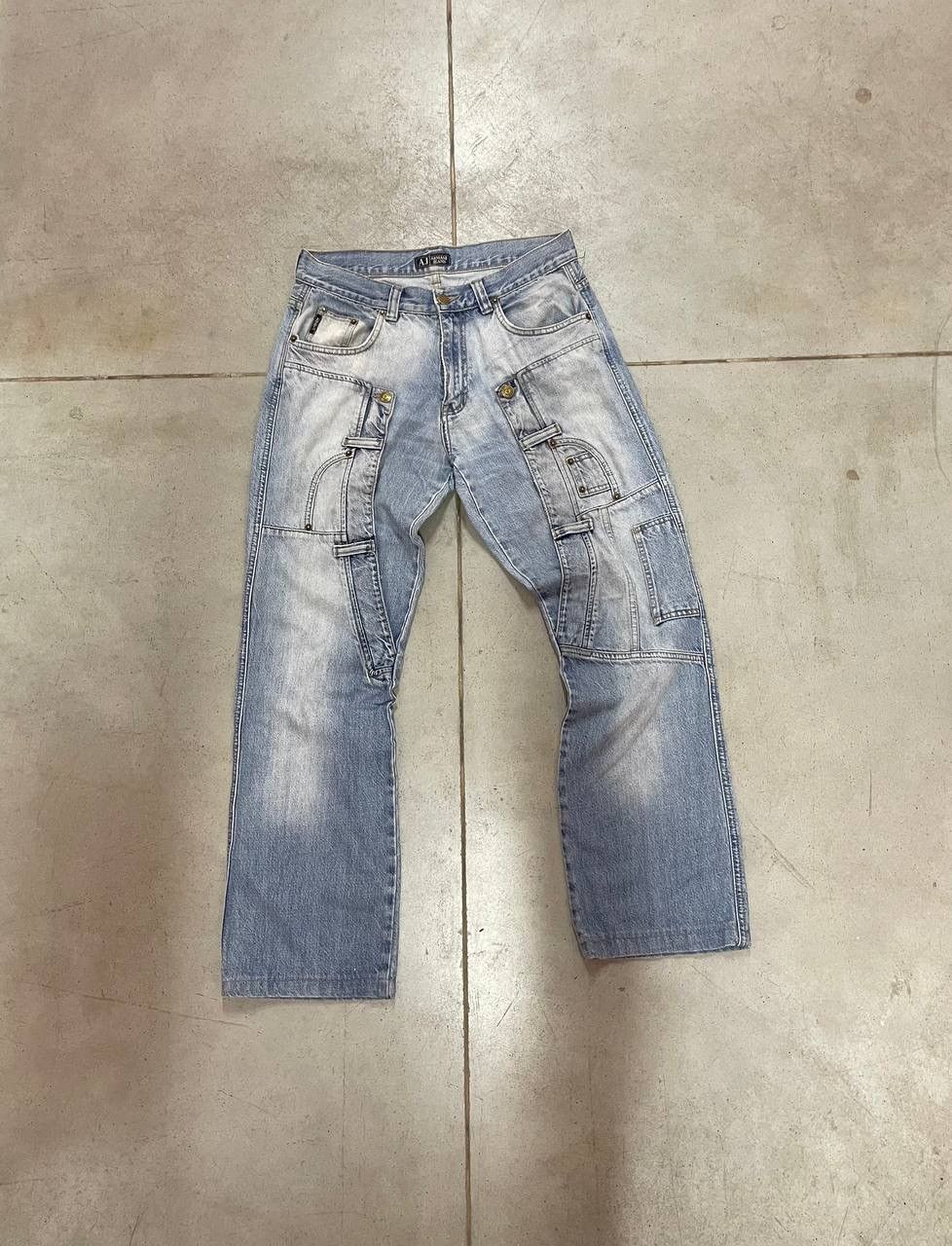 Armani Deconstruct Vintage Armani Jeans Rare Design Size US 33 - 1 Thumbnail