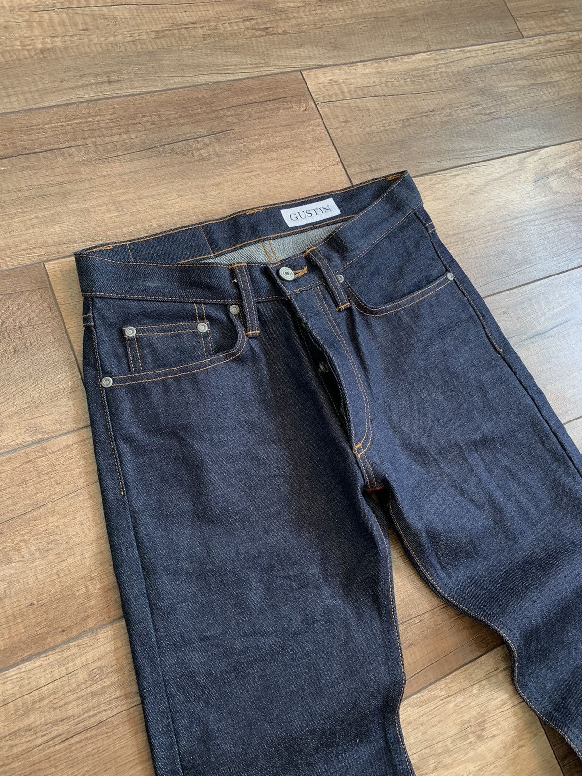 Gustin Gustin Selvedge Raw California Skinny Jeans Denim Pants Size US 29 - 1 Thumbnail