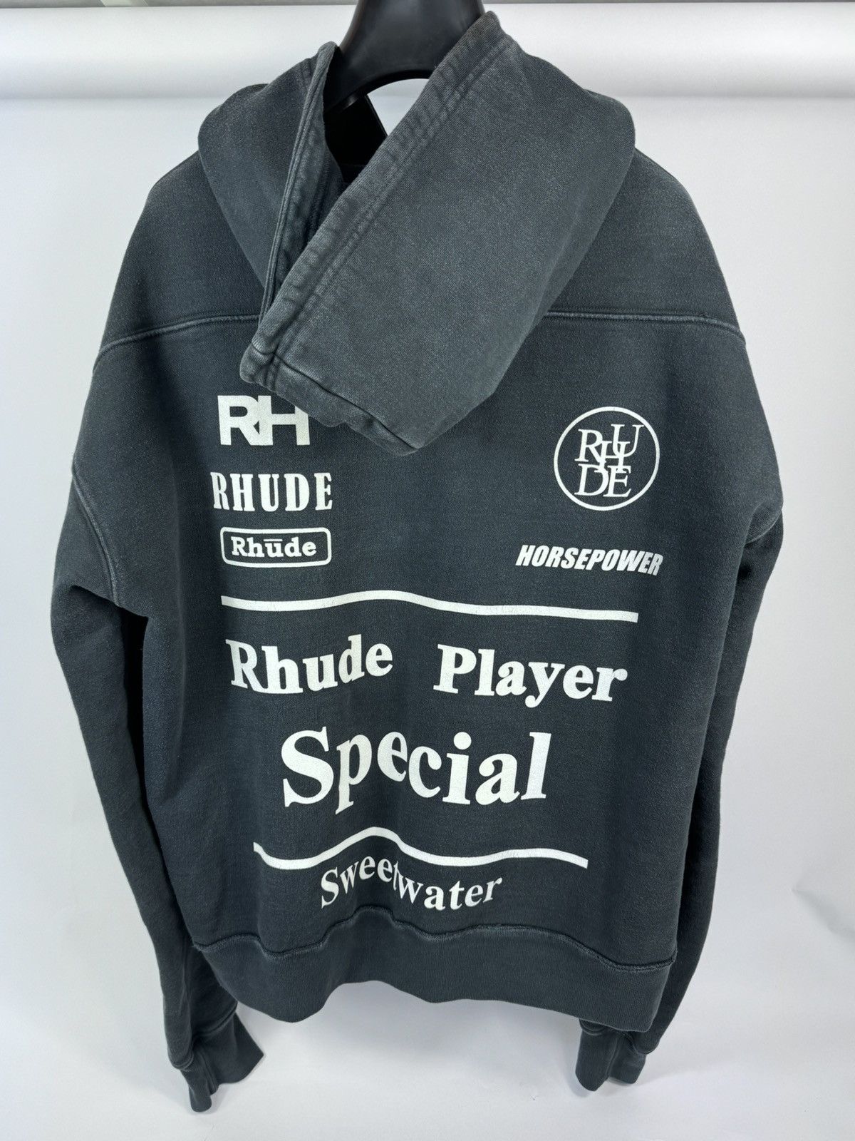 Rhude MOTOR OVERSIZED LOGO PRINT HOODIE Size US XL / EU 56 / 4 - 2 Thumbnail