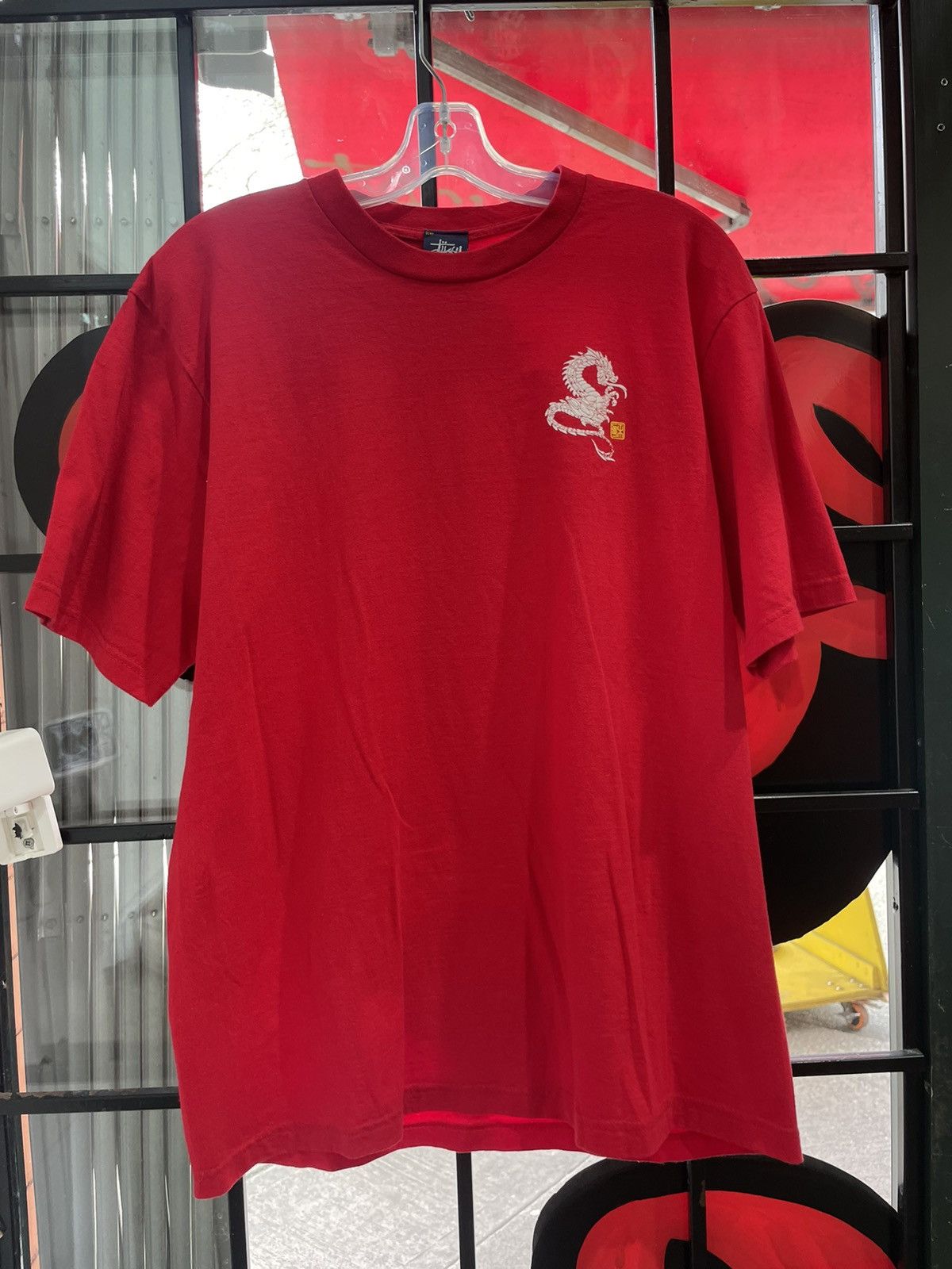 image of Stussy Dragon Graphic Tee Red, Men's (Size XL)