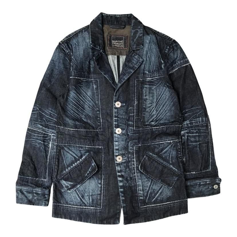 Marithe + Francois Girbaud Marithe Francois Girbaud Distressed Indigo Denim Coverall Size US M / EU 48-50 / 2 - 1 Thumbnail