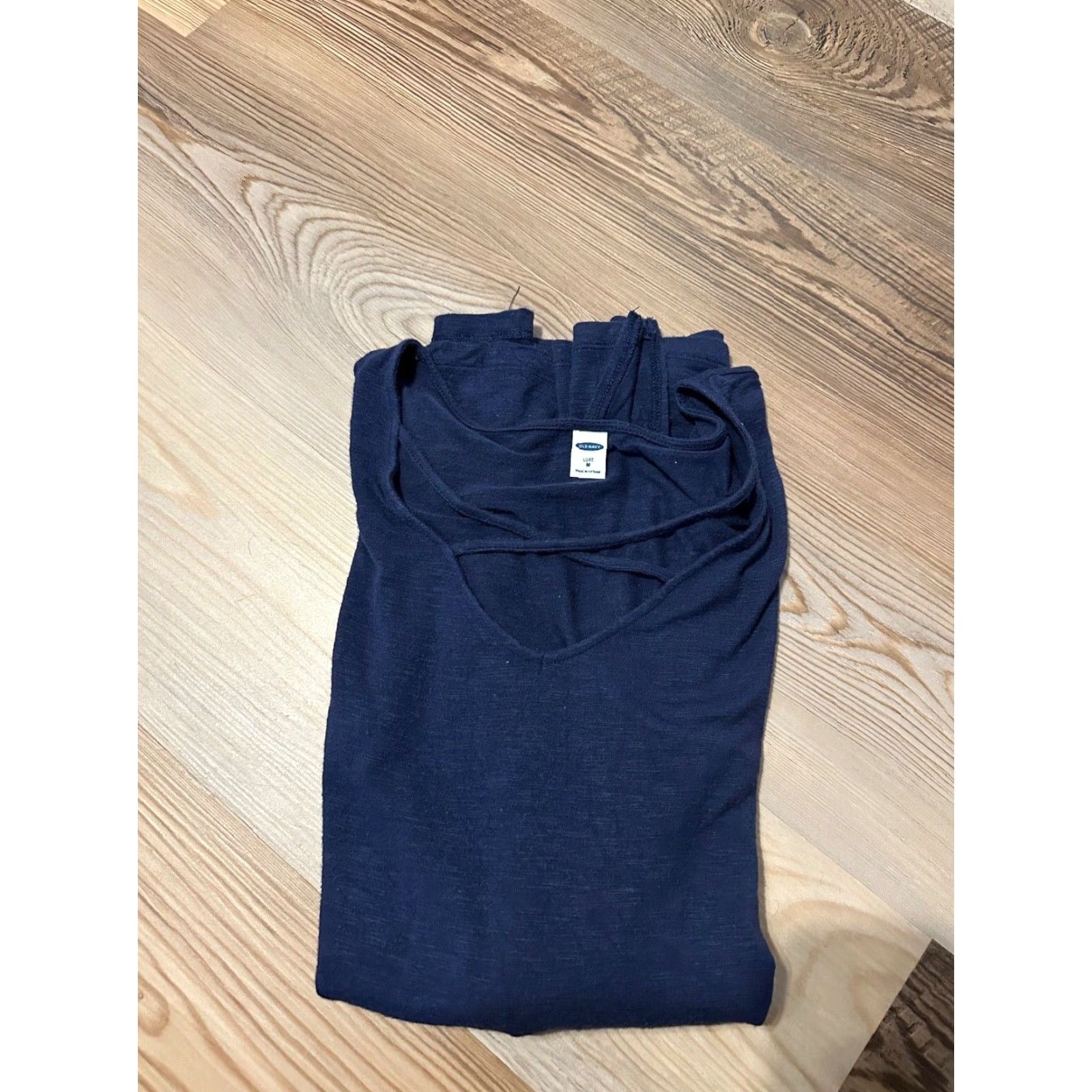 Old Navy Old Navy Blue Tunic Top Women Medium Long Sleeve V-Neck Lace-up Casual Blouse Size M / US 6-8 / IT 42-44 - 4 Thumbnail