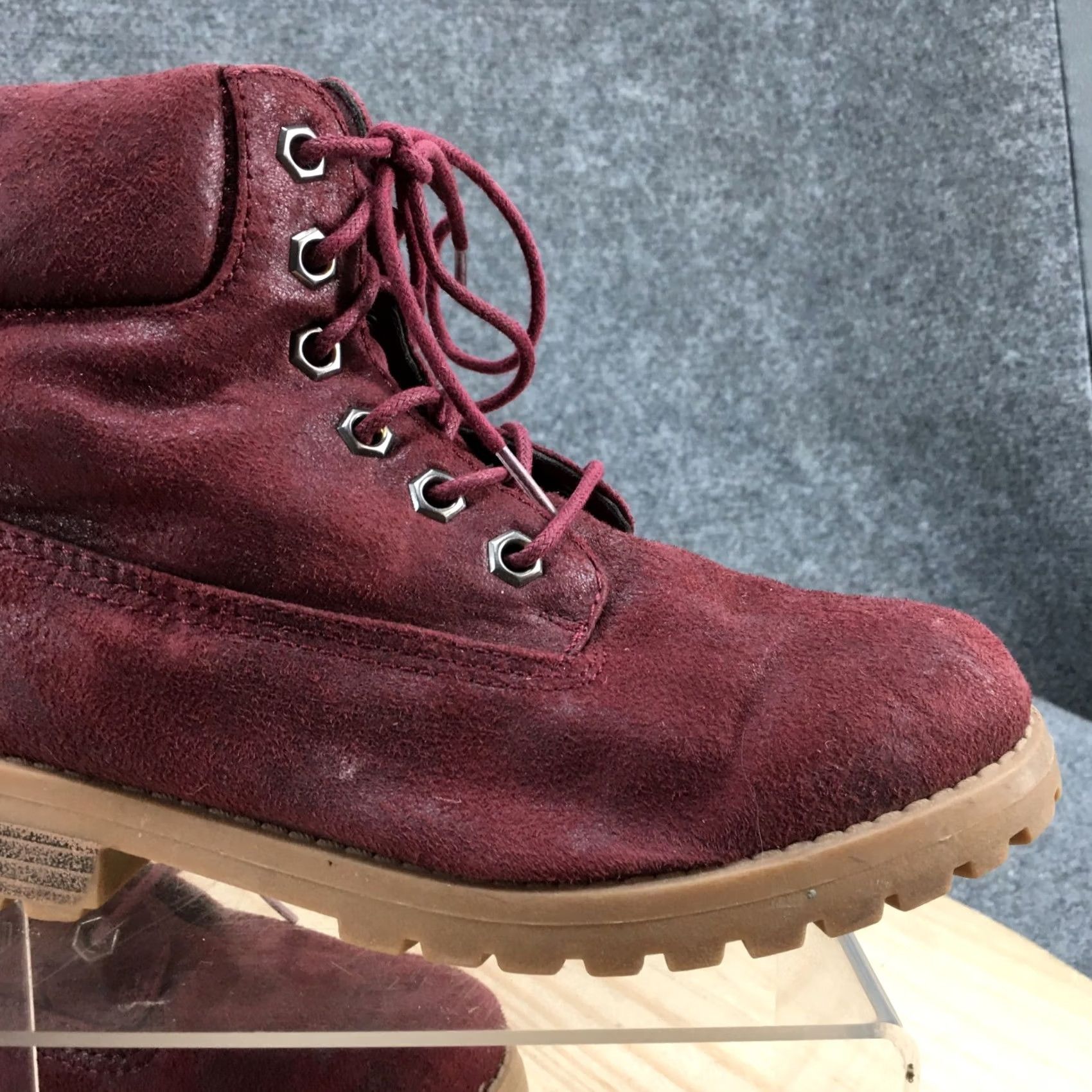 Vintage Cliffs by White Mountain Boots Womens 7 M Pascale Lace Up Ankle Bootie Red Size US 7 / IT 37 - 6 Thumbnail