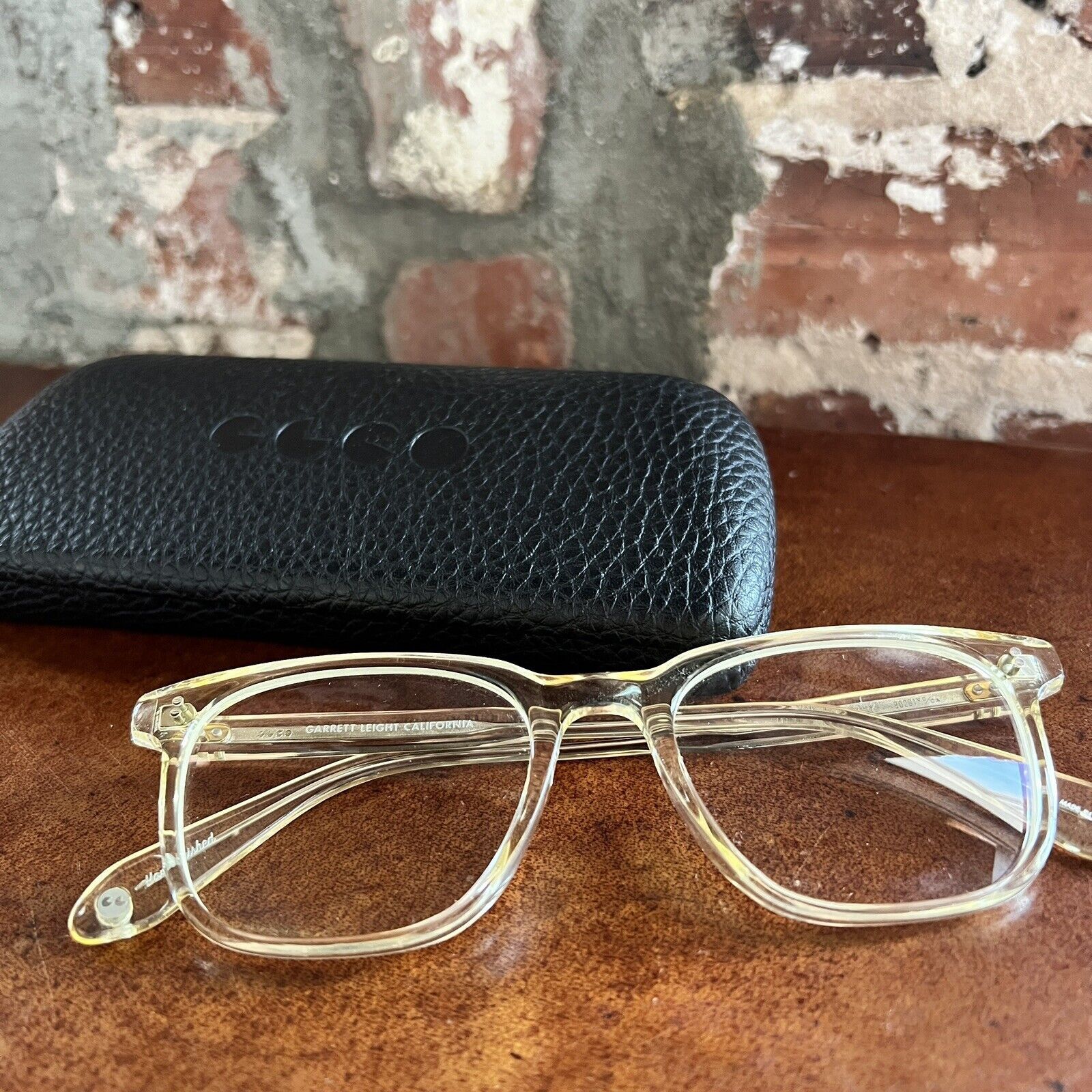Garrett Leight Garrett Leight Eyeglass Frames Emperor Pure Glass 1079-50-PG Size ONE SIZE - 1 Thumbnail