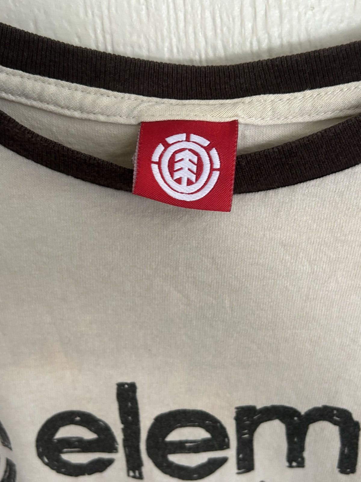 Element Y2K Element Skateboards Beige Logo Tee w/ Back Shoulder Hit Size US L / EU 52-54 / 3 - 7 Thumbnail
