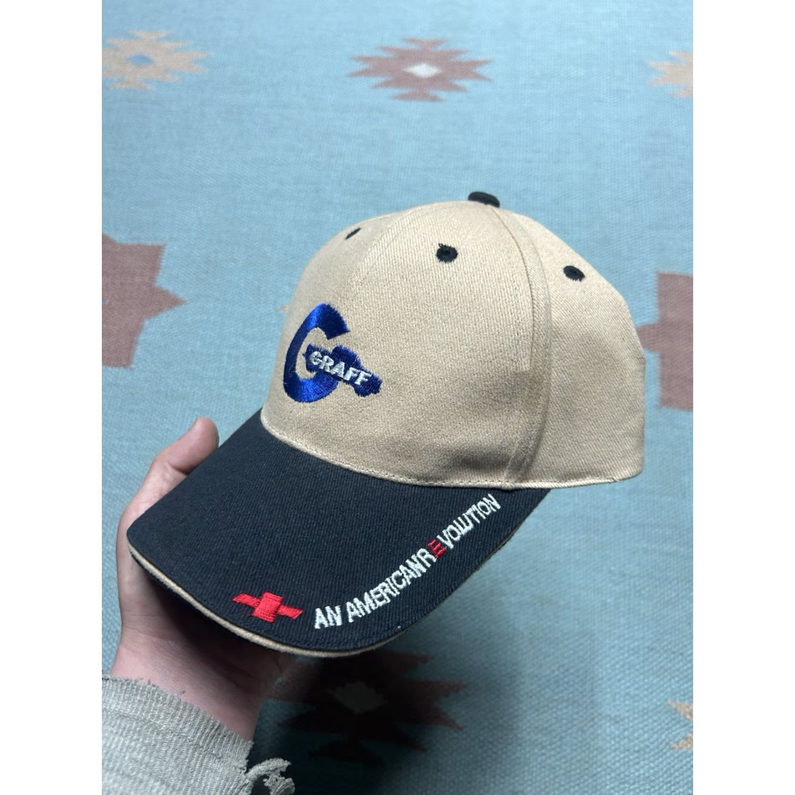 GRAFF VINTAGE Chevrolet Graff hat Baseball Cap Men Adjustable Beige NOS Bay City Michigan Tan City Mens Size ONE SIZE - 3 Thumbnail