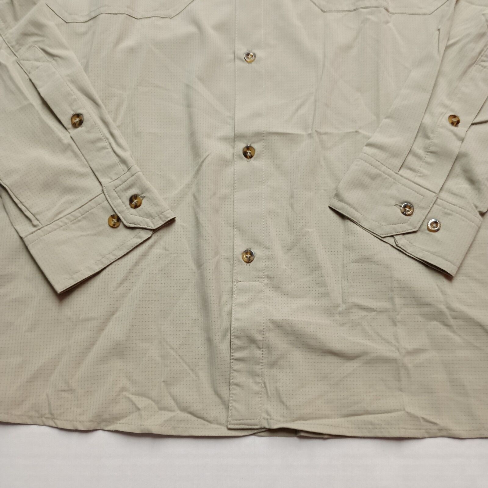 & Other Stories 33,000FT Roll Tab Sleeve Air-Hole Tech Shirt Men's XL Beige Size US XL / EU 56 / 4 - 2 Thumbnail