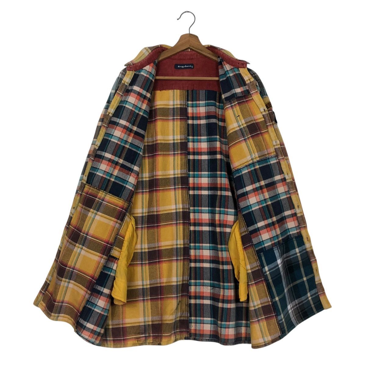 Hysteric Glamour 🔥VINTAGE SHIRT BUTTON JACKET PATCHWORK TARTAN DRUG STORE’S Size US L / EU 52-54 / 3 - 15 Thumbnail