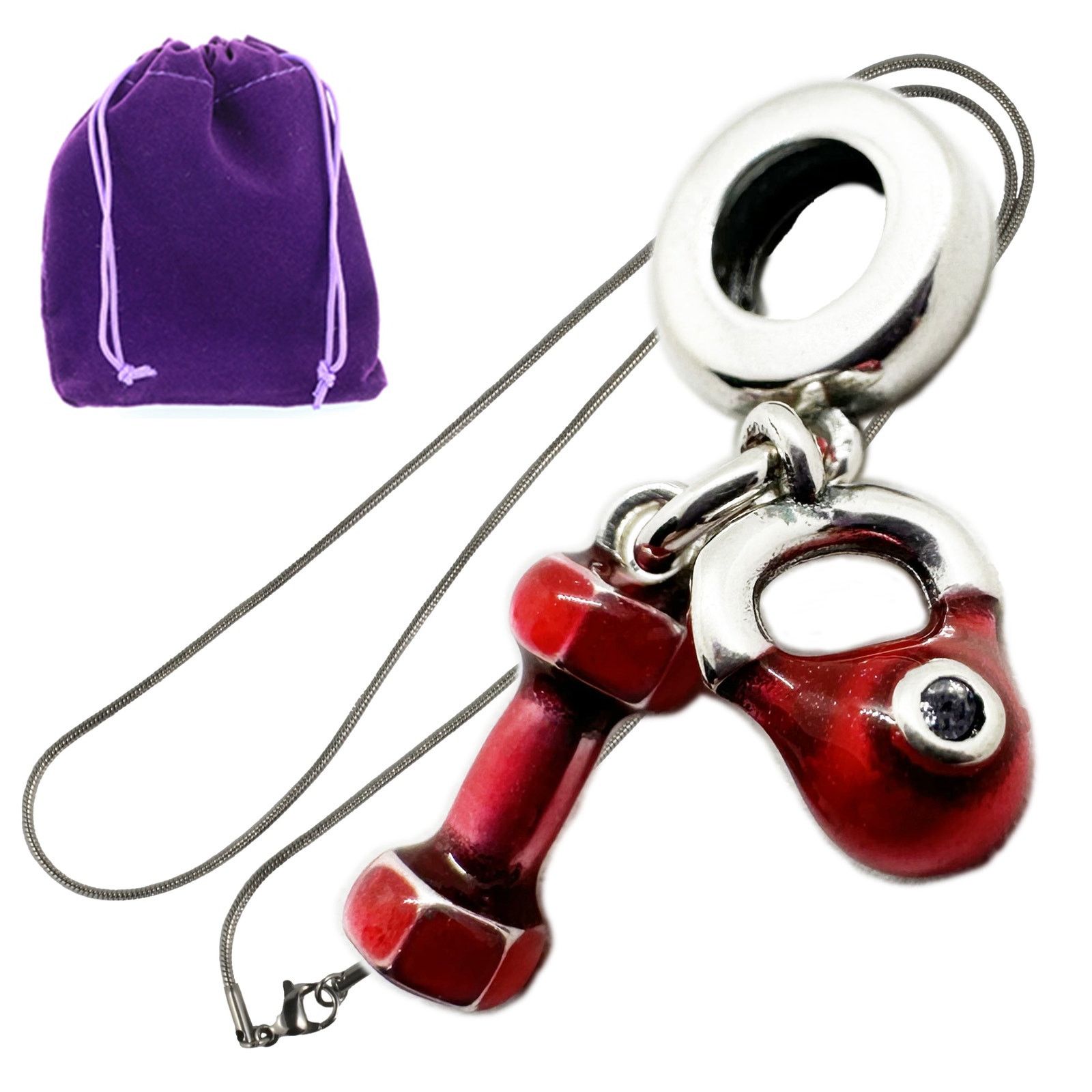 & Other Stories Weight Lifting Charm Necklace Fitness Accessories Size ONE SIZE - 1 Thumbnail