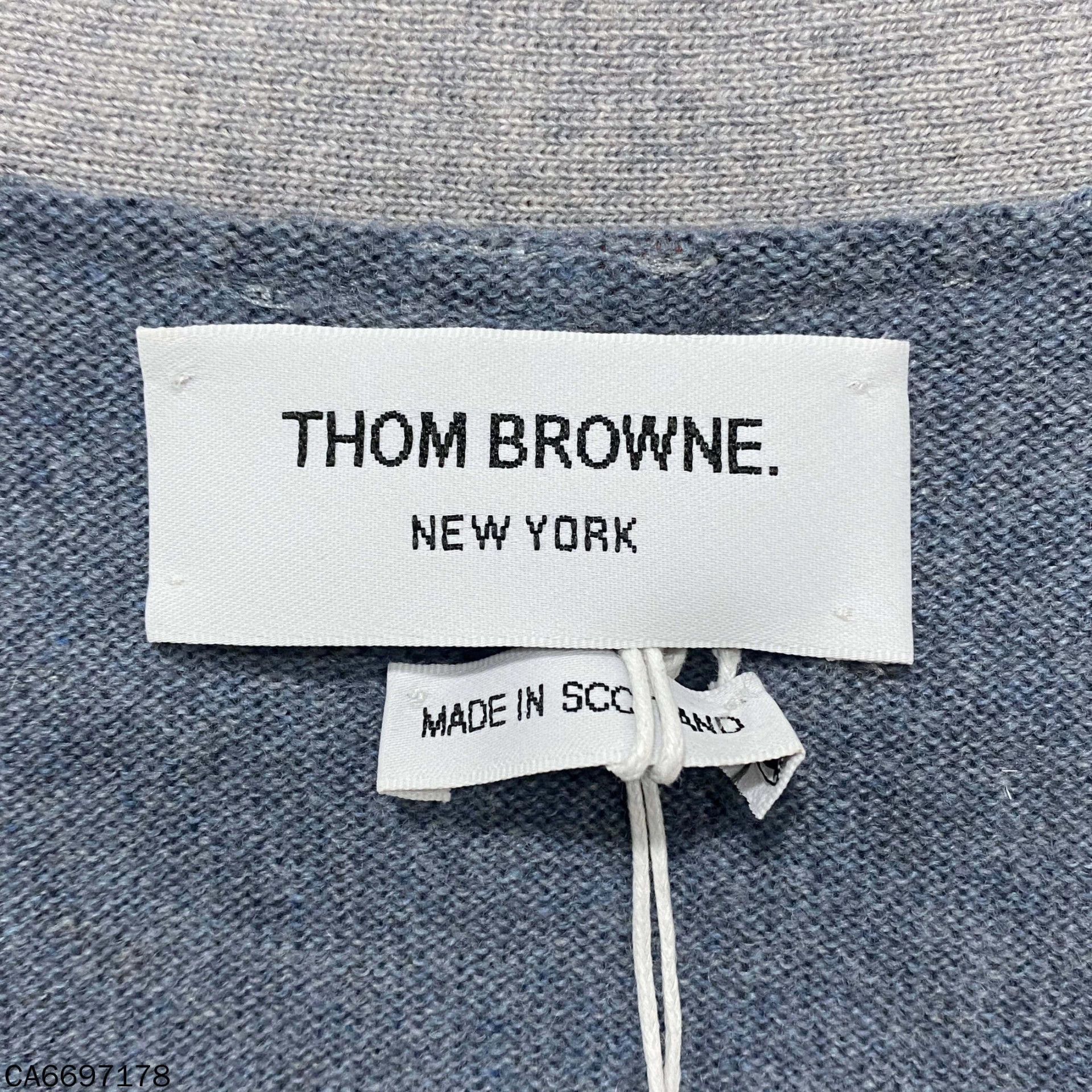 Thom Browne Thom Browne gray colorblock cashmere cardigan Size M / US 6-8 / IT 42-44 - 4 Thumbnail