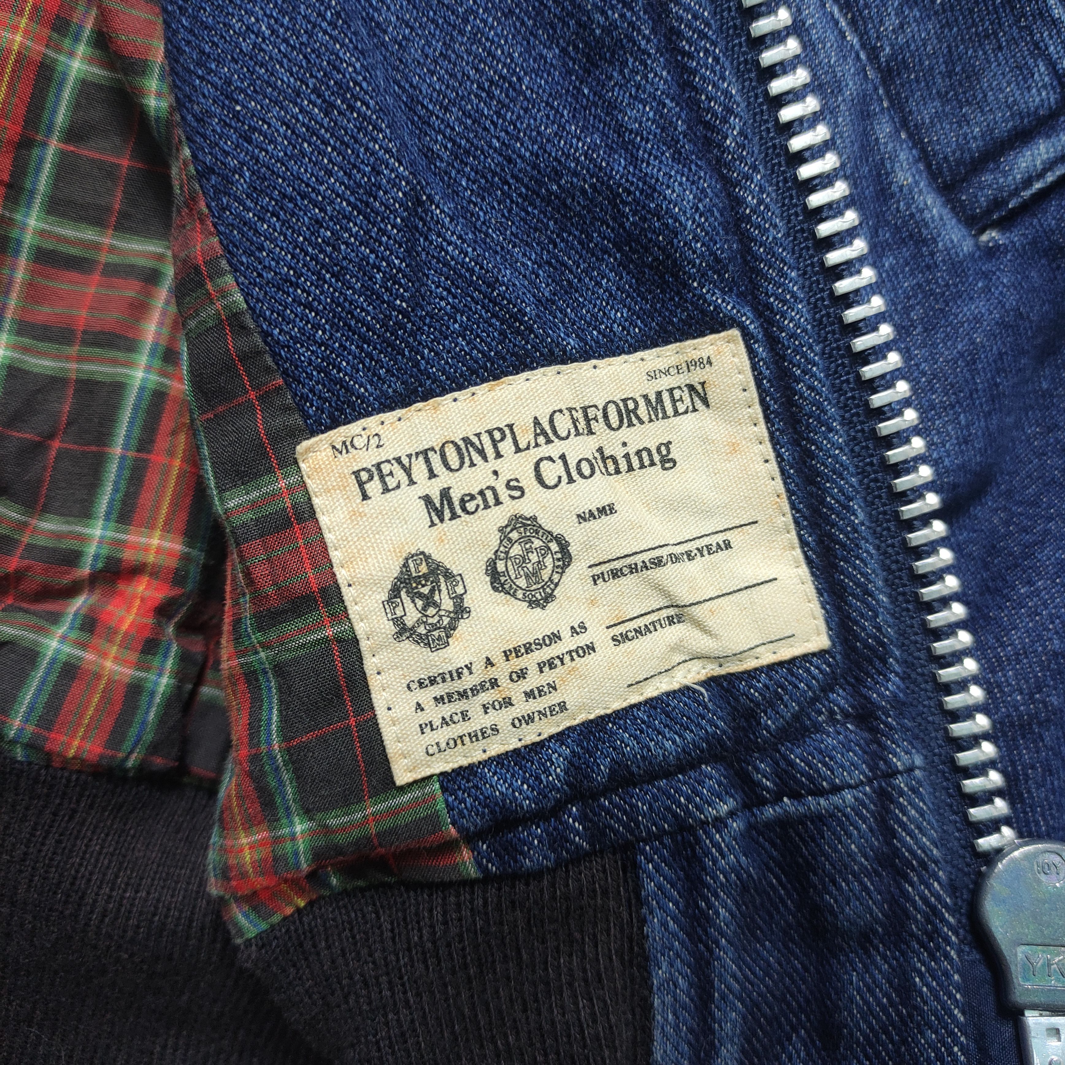 Japanese Brand × PPFM × Vintage PPFM Bomber Denim Jacket 1990s Size US M / EU 48-50 / 2 - 8 Thumbnail