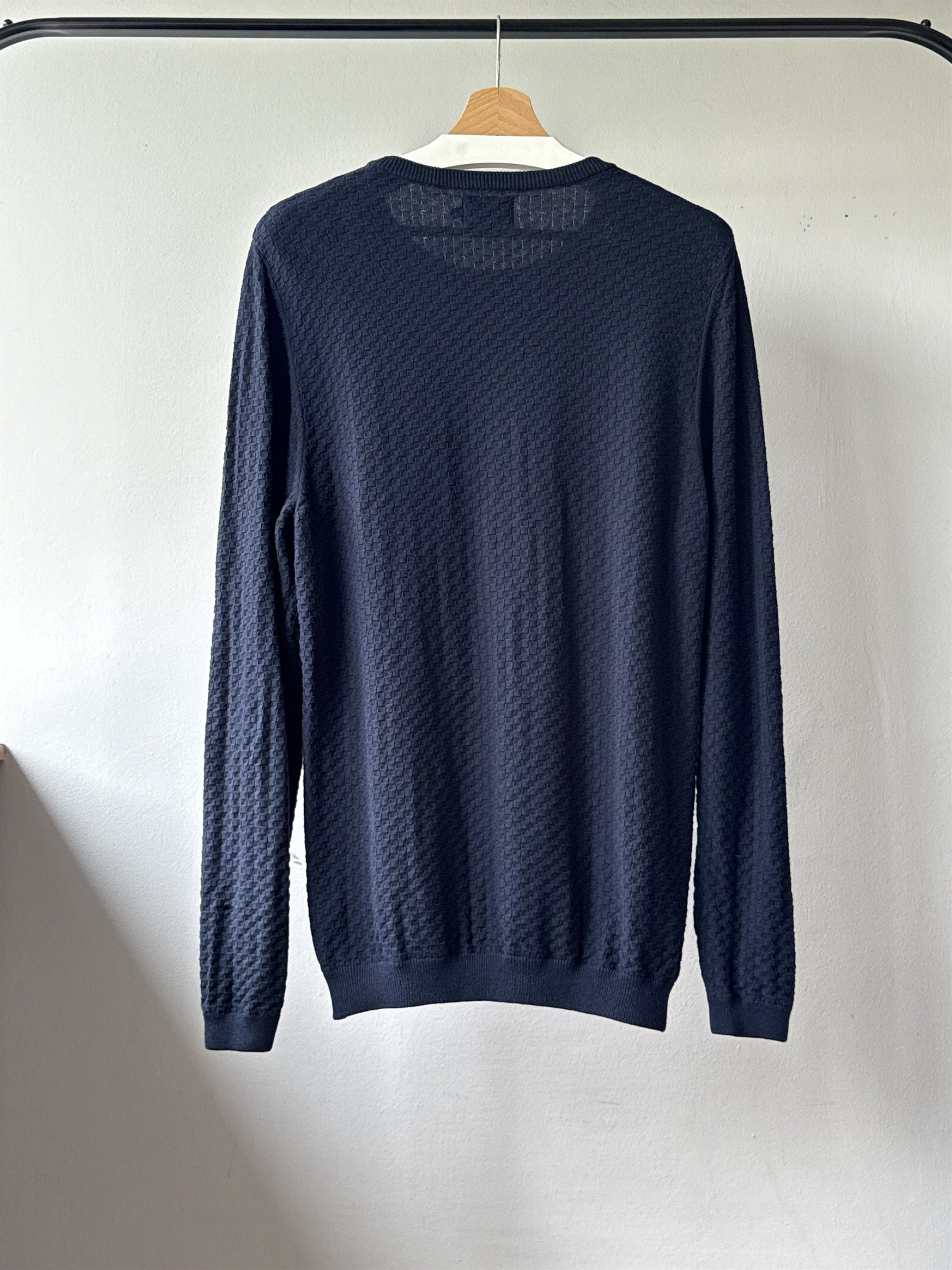 NN07 NN07 No Nationality Albert Navy Blue Knitted Jumper Sweater Size US XL / EU 56 / 4 - 2 Thumbnail