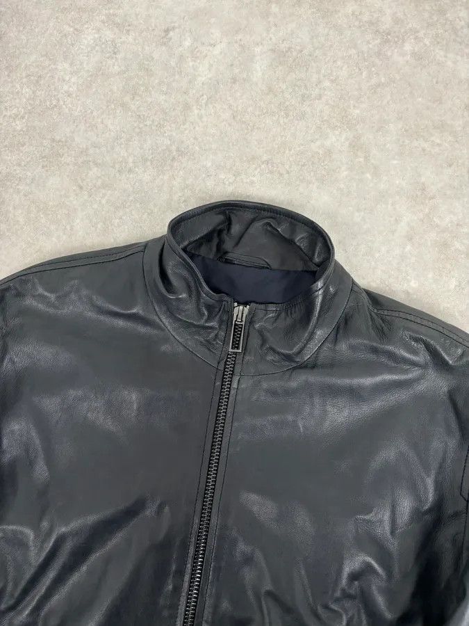 Emporio Armani SS2020 Emporio Armani Black Leather Zip-Up Jacket Size US M / EU 48-50 / 2 - 4 Thumbnail