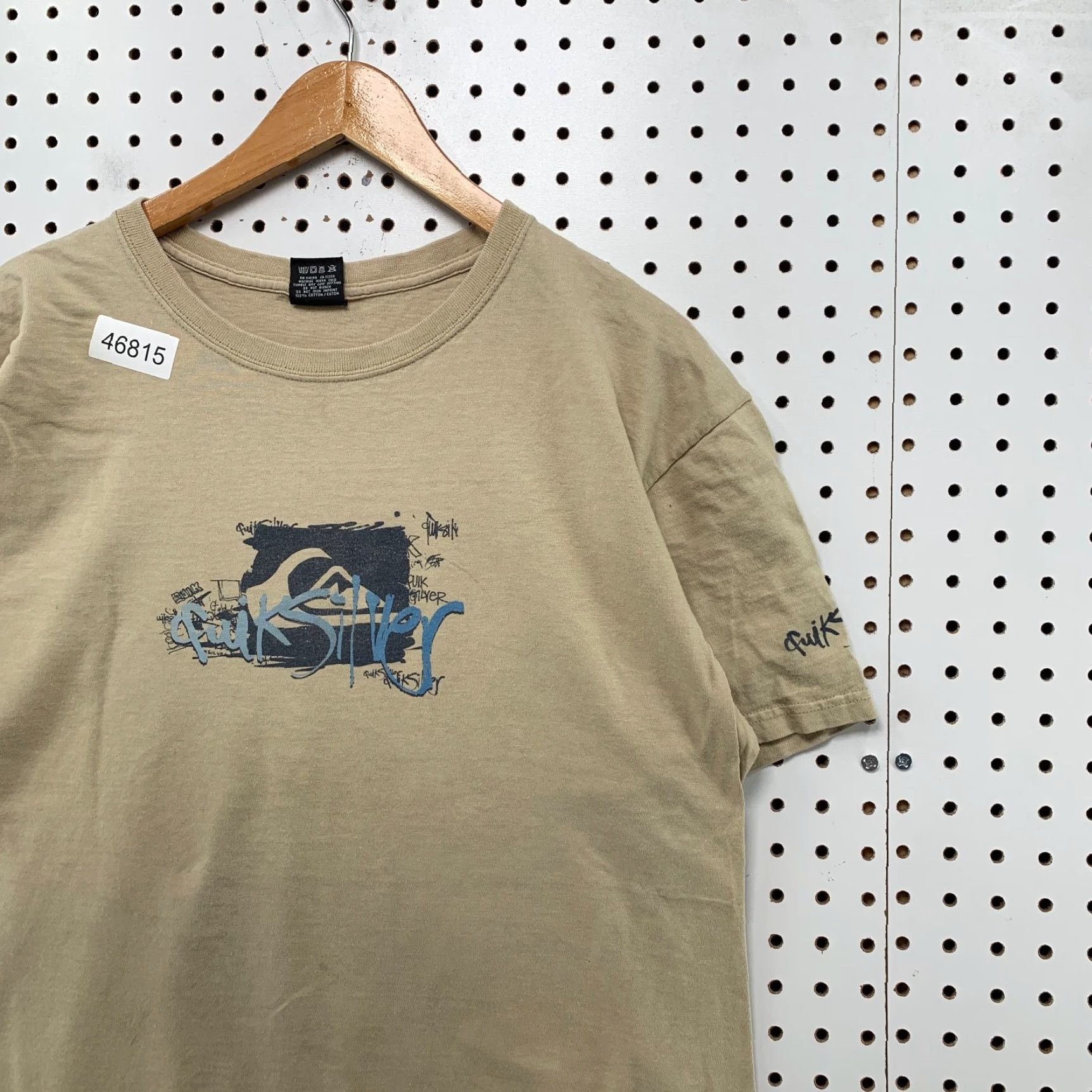 Quiksilver VINTAGE Quiksilver T-Shirt Mens L Beige Beach Surf 90s Tee Womens? Size US L / EU 52-54 / 3 - 5 Thumbnail