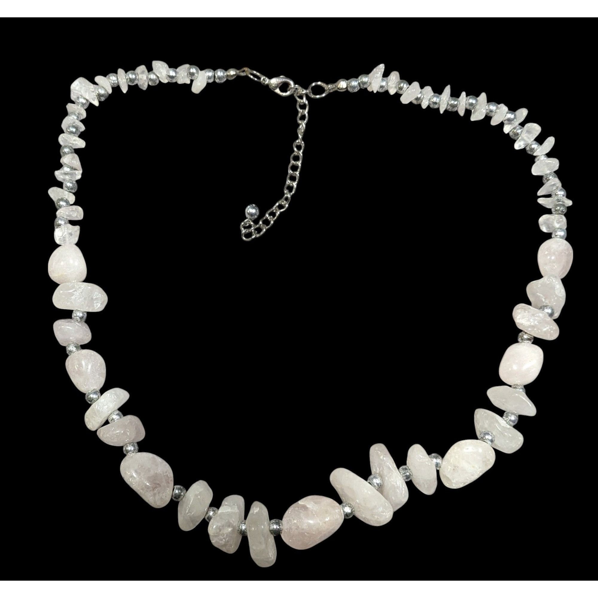 Other Vintage Natural White Quartz Chunk Beaded Necklace Size ONE SIZE - 1 Thumbnail