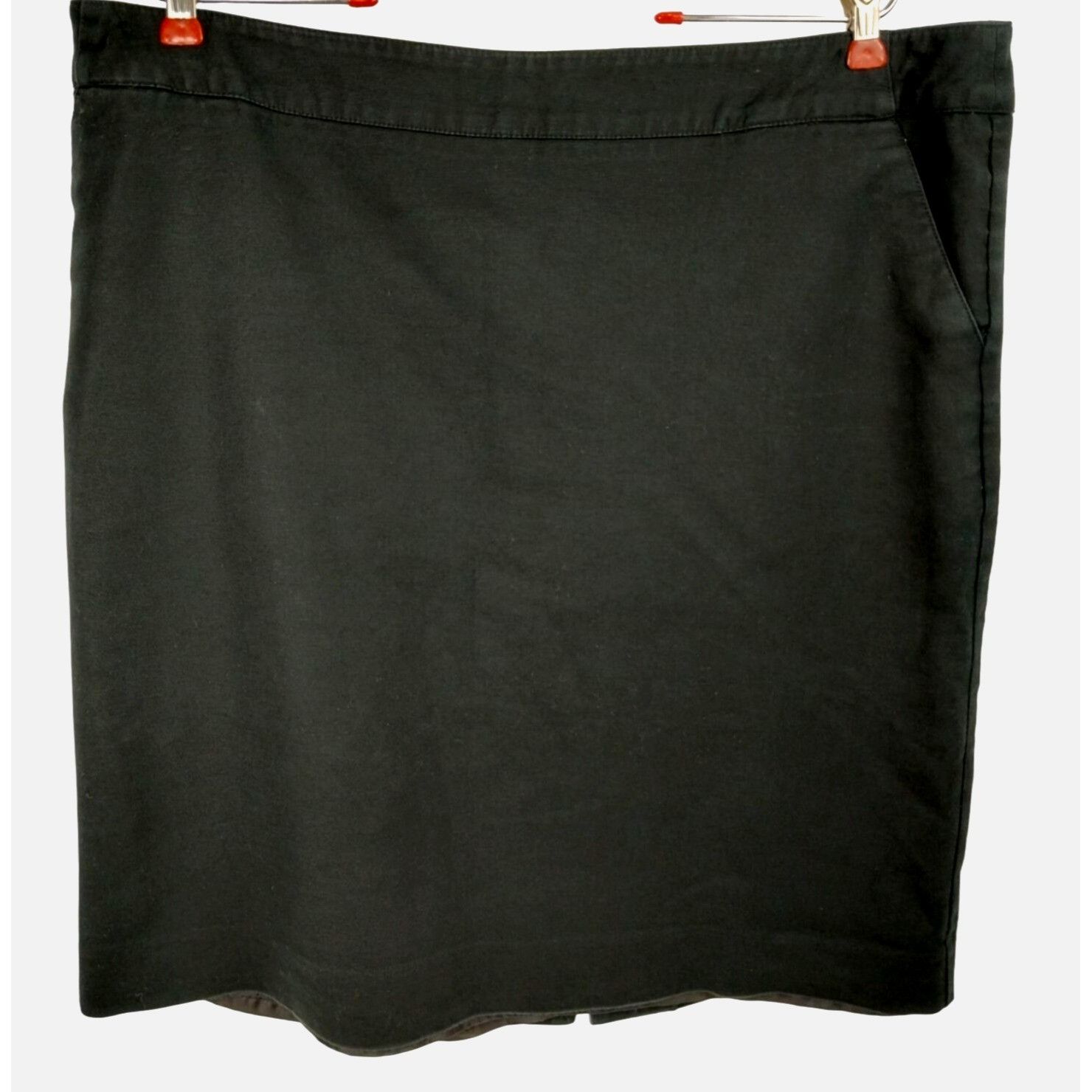 Merona Merona Womens 18 Black Knee-Length Fully Lined Pencil Skirt Size 40" / US 18 - 1 Thumbnail