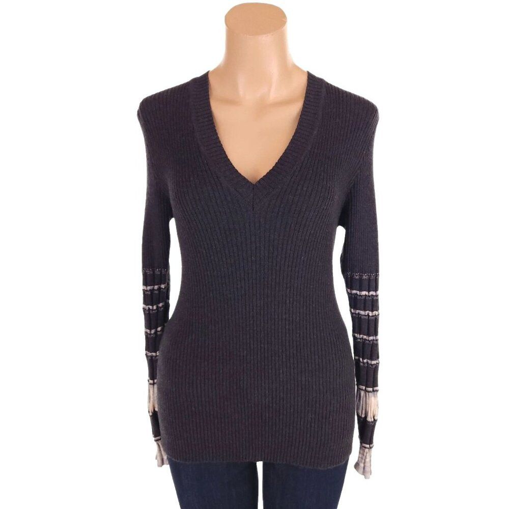 Missoni M by Missoni Ribbed Knit Long Sleeve Sweater 46 US 10 Women Size L / US 10 / IT 46 - 1 Thumbnail