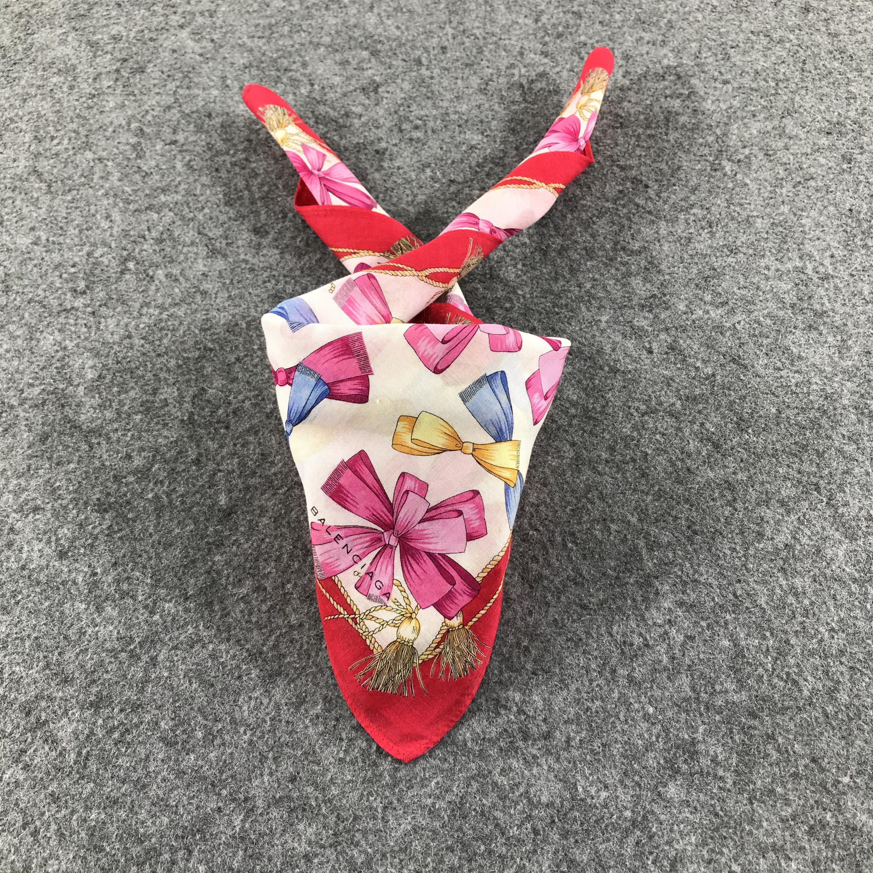 Vintage Balenciaga Ribbons Handkerchief Neckerchief Bandana H364 Size ONE SIZE - 2 Thumbnail