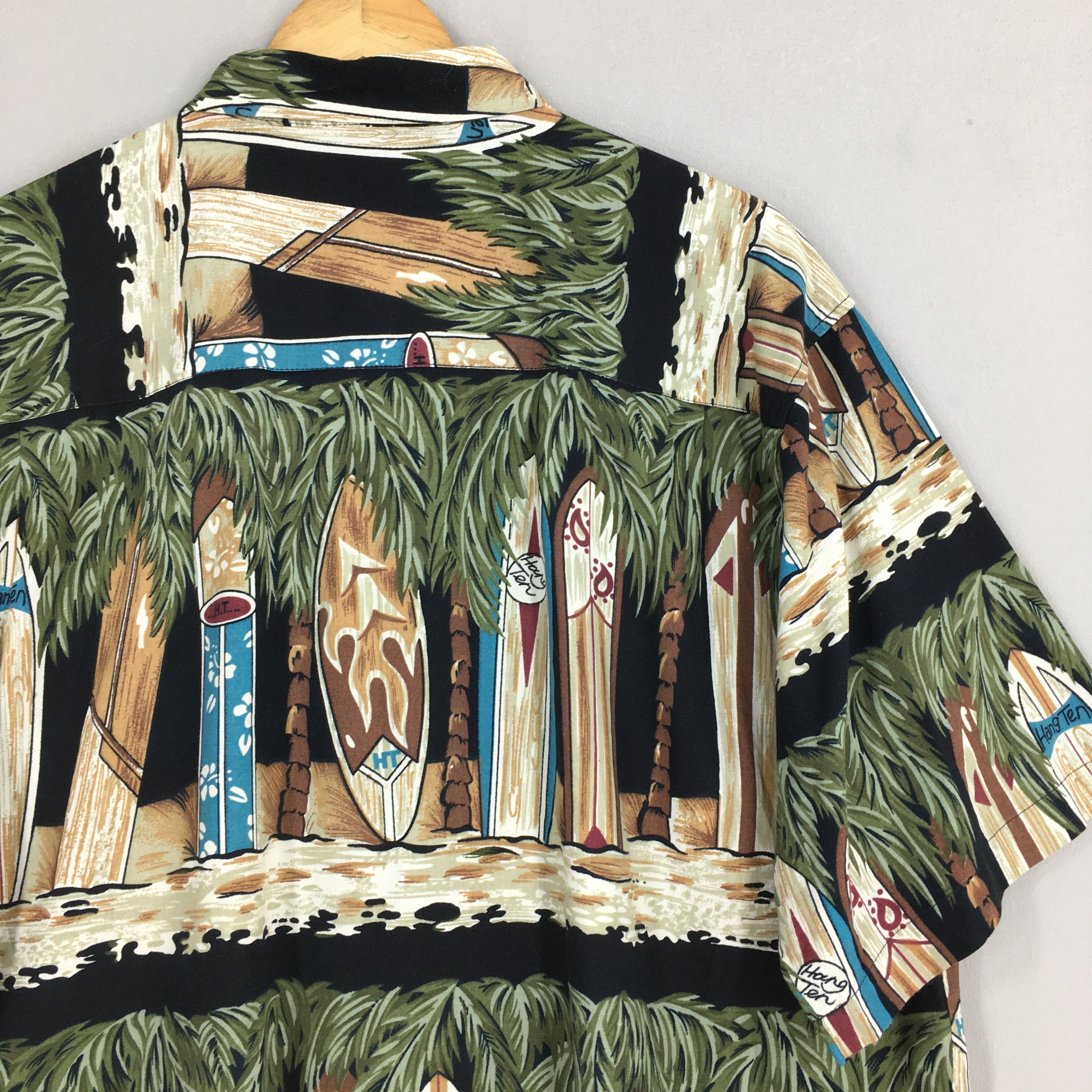 Hang Ten Vintage 90s Hang Ten Surfboards Printed Shirt XLarge Size US XL / EU 56 / 4 - 8 Thumbnail