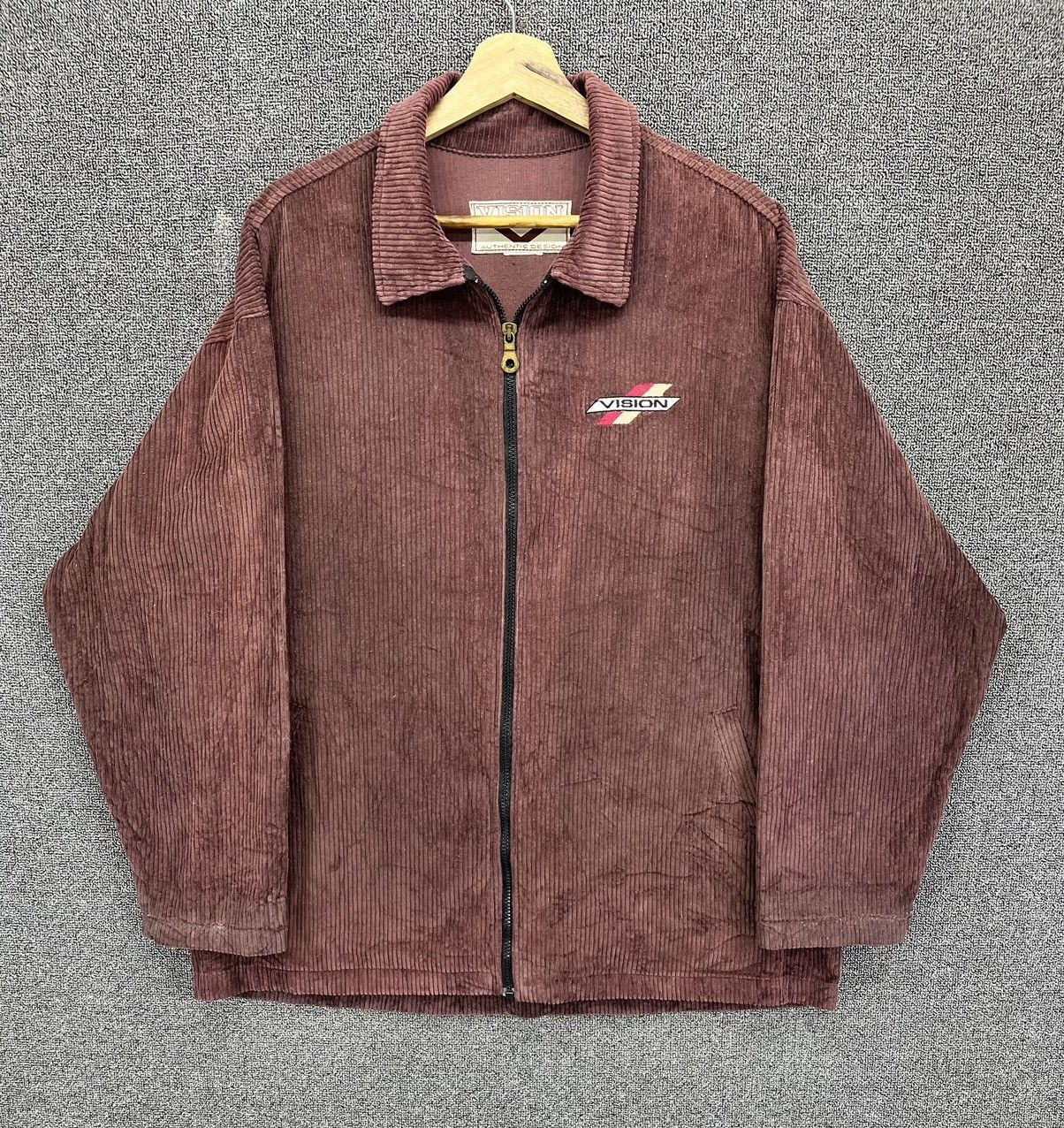 Vision Streetwear Vintage 90s Vision Streetwear Rare Corduroy Zip Up Jacket Size US L / EU 52-54 / 3 - 1 Thumbnail
