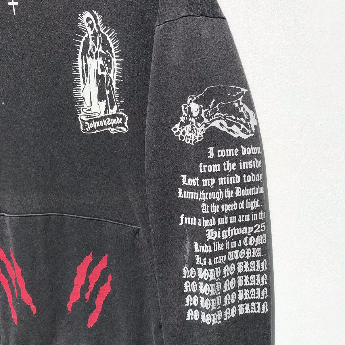 WWE Y2K Vintage Johnny Spade WWE Hoodie Sweatshirt SunFaded Size US L / EU 52-54 / 3 - 15 Thumbnail