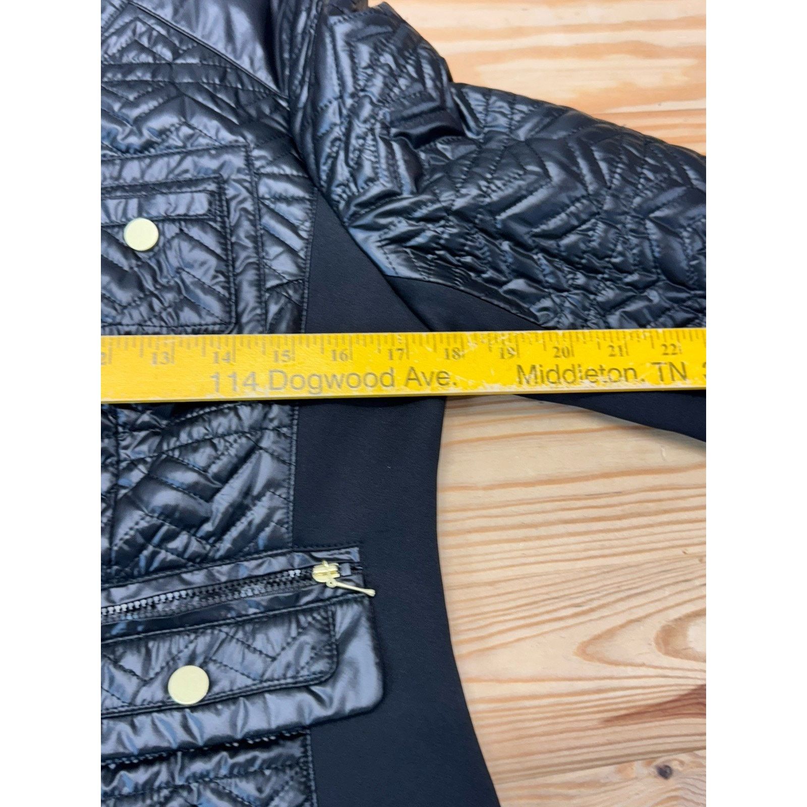Chicos Chico’s Women’s Size 0/S Chevron Quilted Jacket Stretch Size S / US 4 / IT 40 - 5 Thumbnail