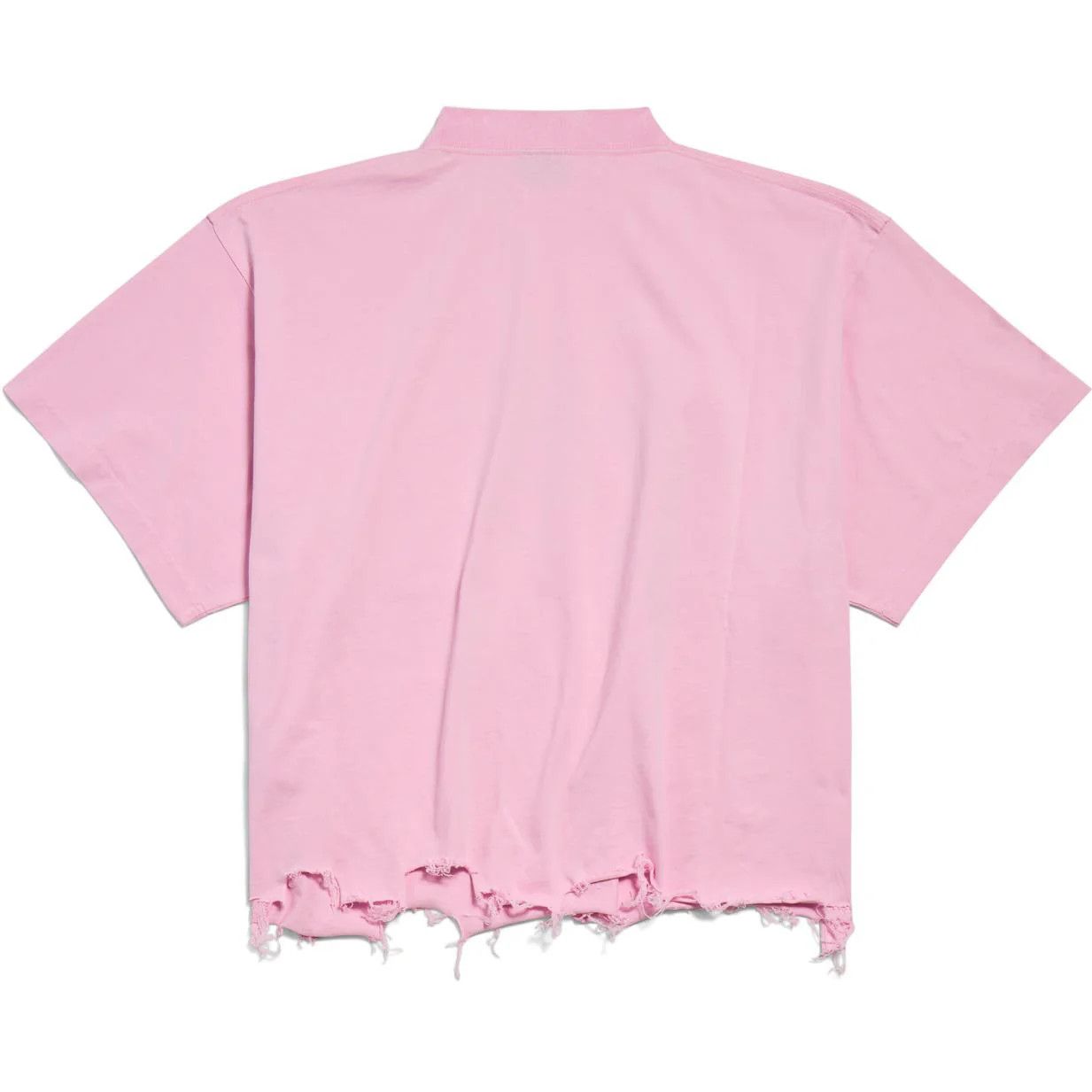 Balenciaga o1s1wg110126 BB Classic Cropped T-Shirt Oversized in Pink Size US XL / EU 56 / 4 - 2 Thumbnail