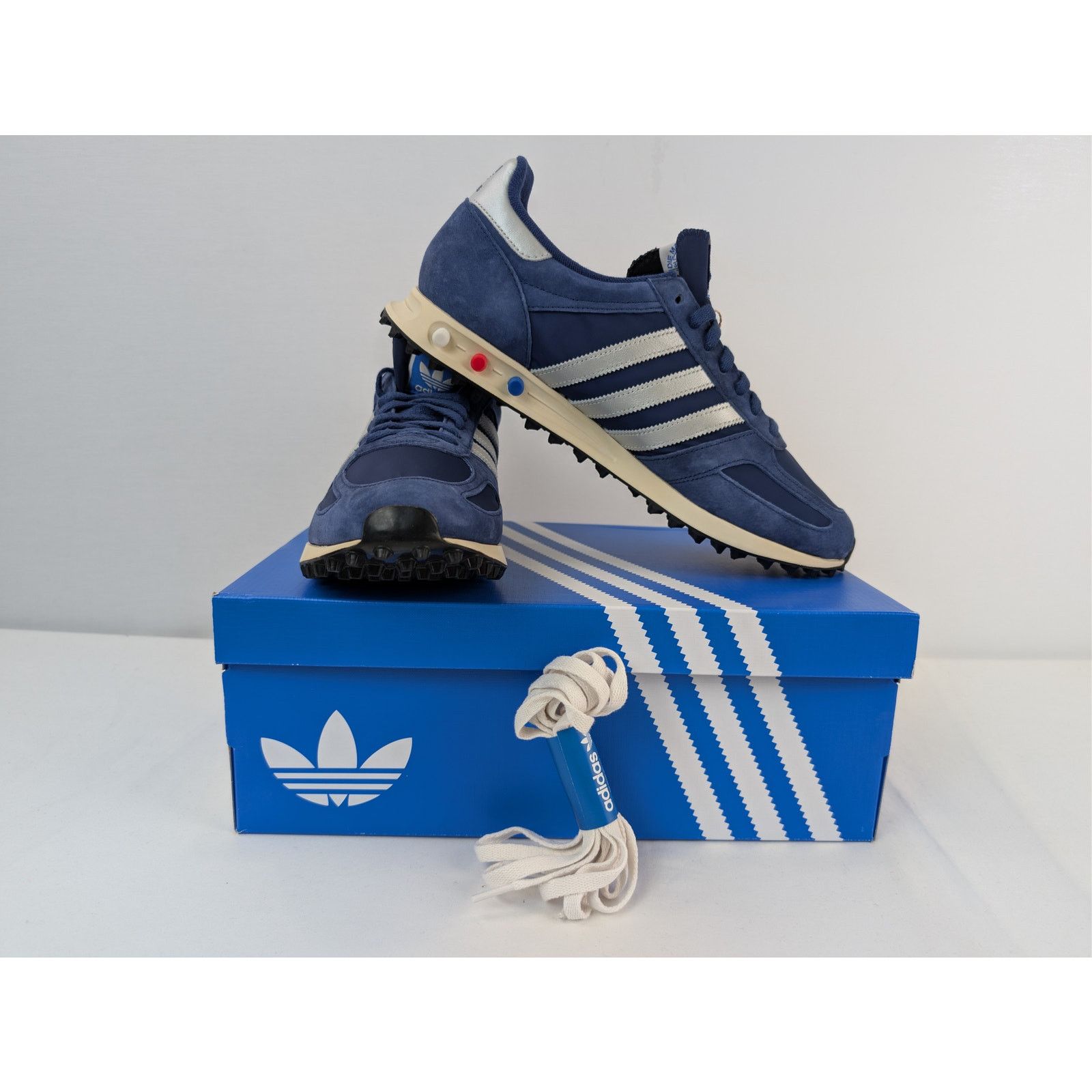 Adidas o1rshd1 LA Trainer OG Sneakers Dark Blue / Silver Metallic Size US 12.5 / EU 45-46 - 19 Thumbnail