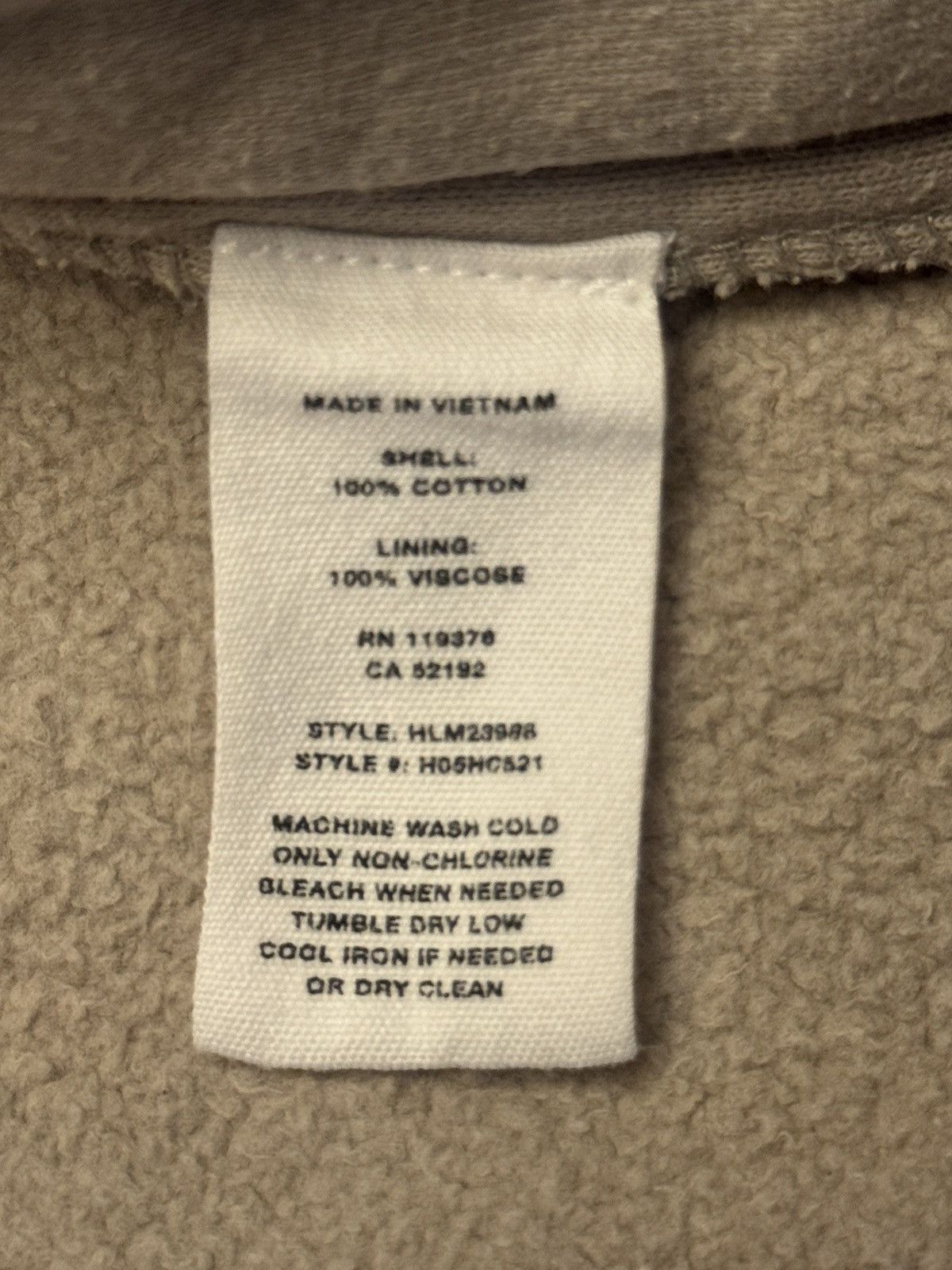 Helmut Lang Side-Zip Short Sleeve Hoodie Sweatshirt in Khaki Size US XL / EU 56 / 4 - 6 Thumbnail
