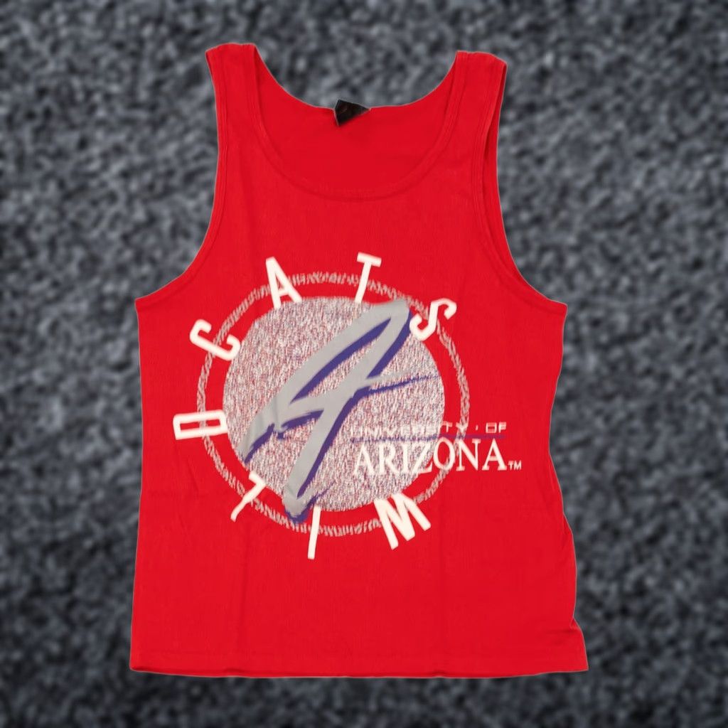Vintage VINTAGE University of Arizona Wildcats Tank Top Shirt Adult M Red 80s College Tee University of Arizona Wildcats Tank Top Beach Tee Size US XL / EU 56 / 4 - 1 Thumbnail