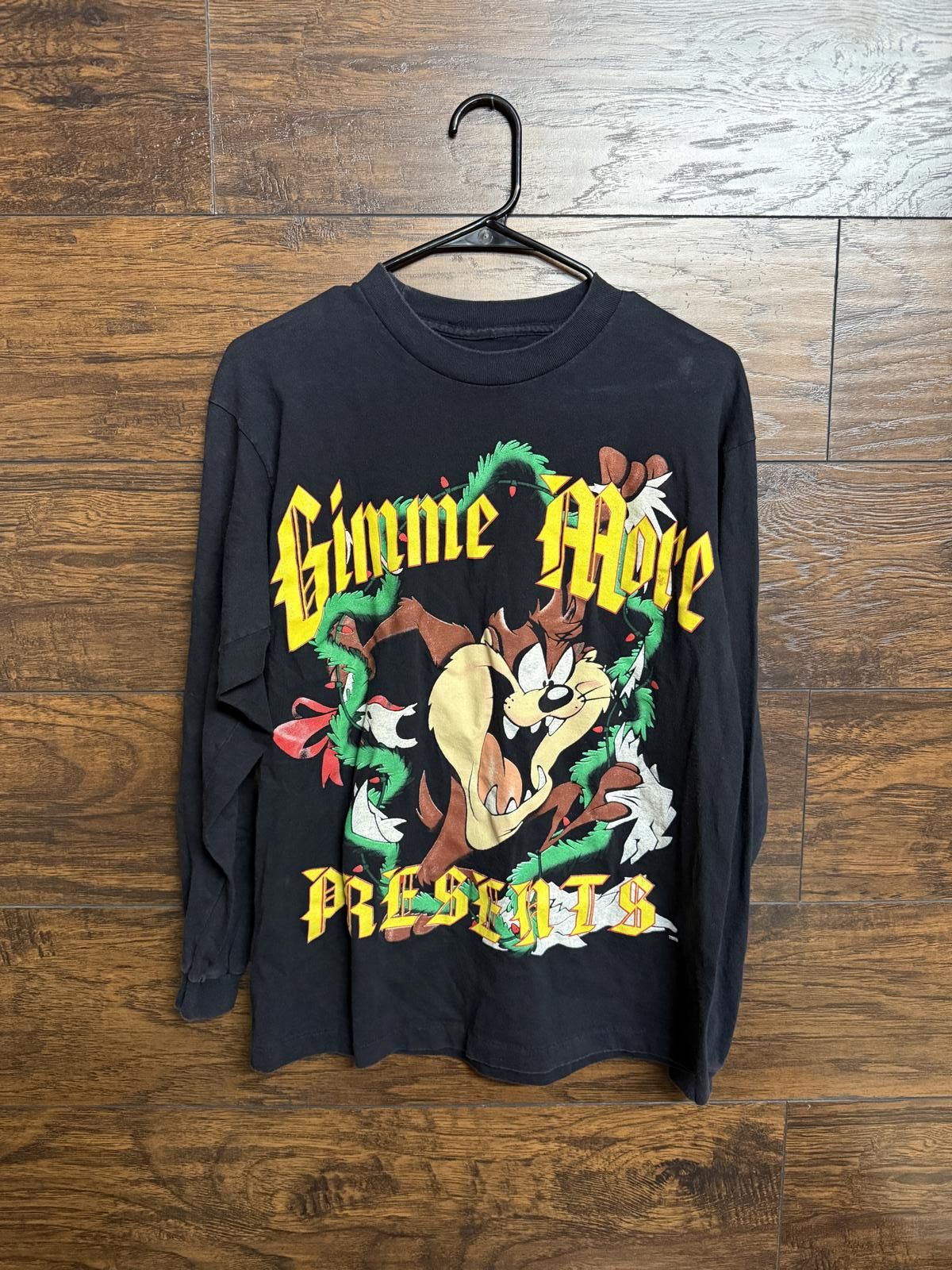 Designer VTG Looney Tunes Taz L/S T-shirt Tasmanian Devil Christmas Size US L / EU 52-54 / 3 - 1 Thumbnail