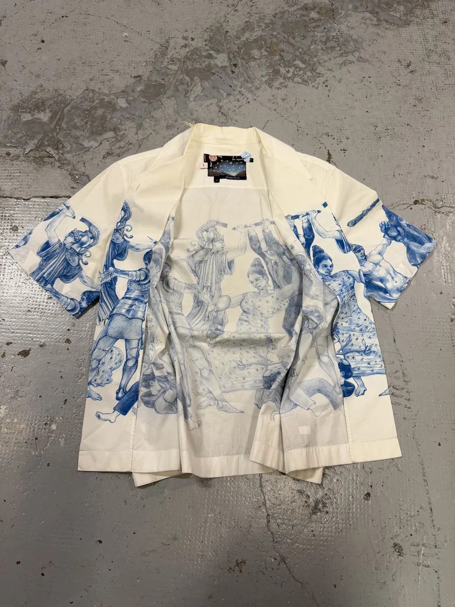 Prada AW2016 Prada Christophe Chemin The Important Ones/Banquet Of Thieves White & Blue Shirt Size US S / EU 44-46 / 1 - 5 Thumbnail