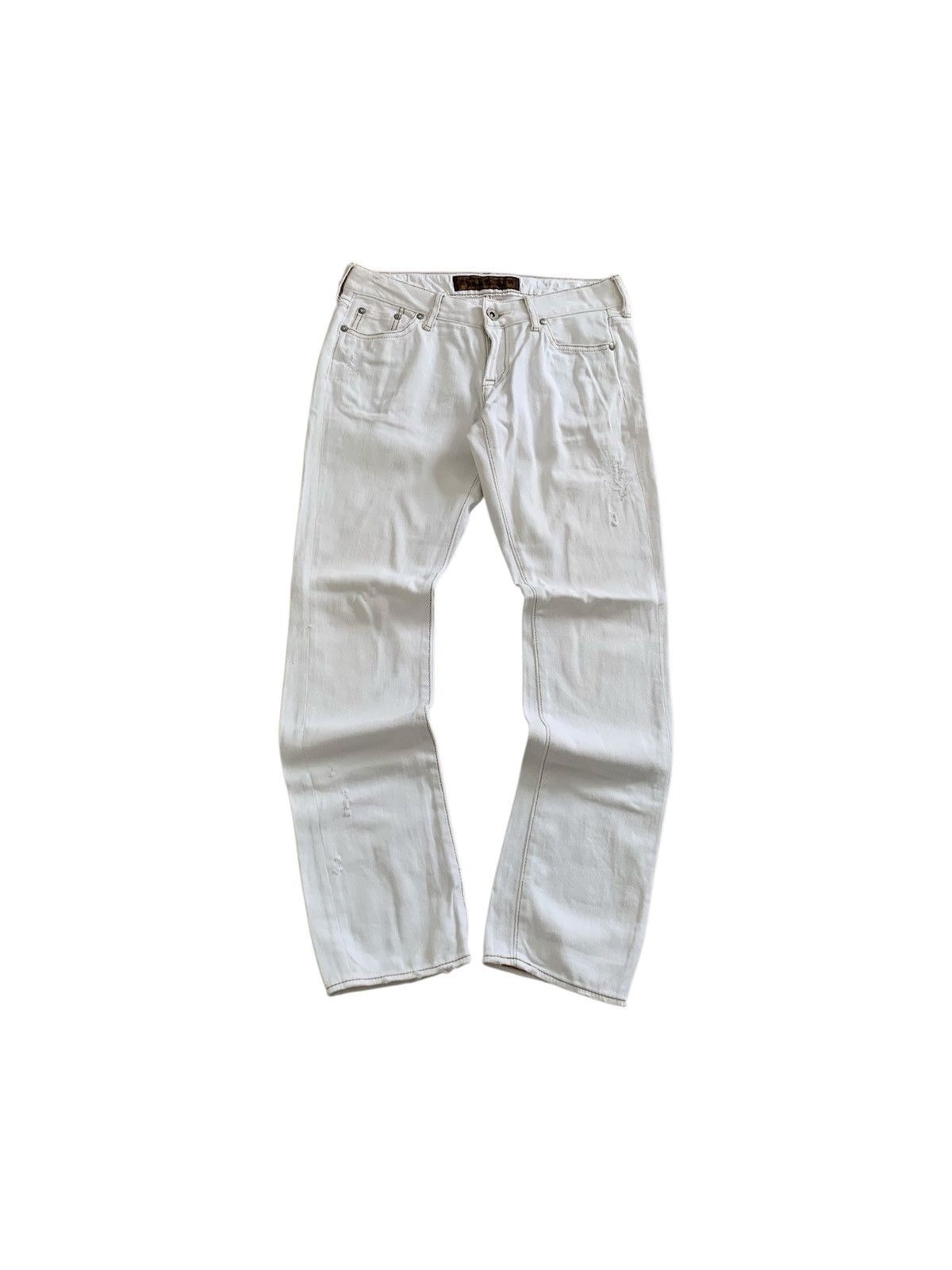GOA Genuine Vintage GOA Distressed White Jeans Size US 28 / EU 44 - 1 Thumbnail