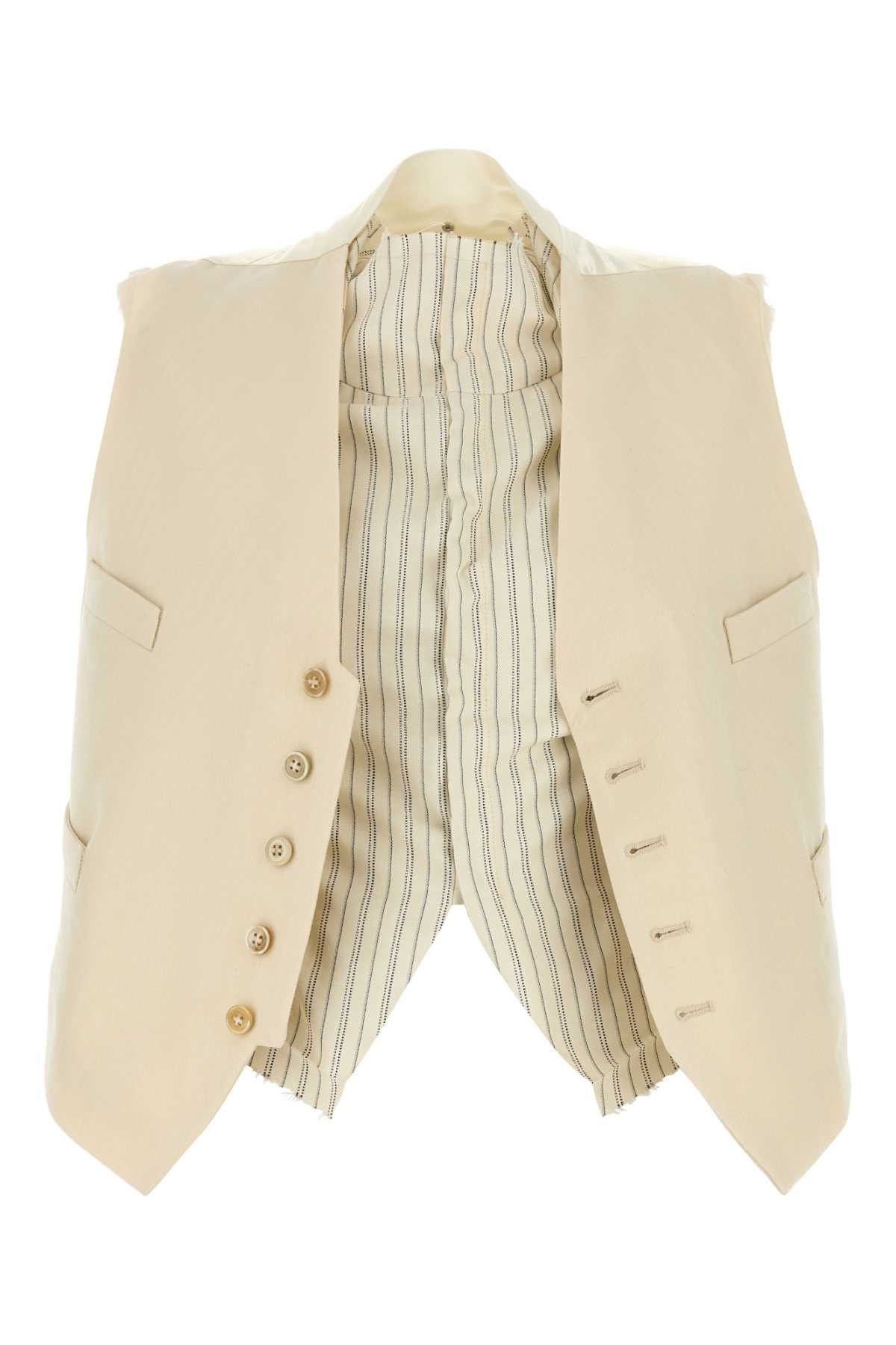 Maison Margiela Cream Wool Vest Size M / US 6-8 / IT 42-44 - 1 Thumbnail