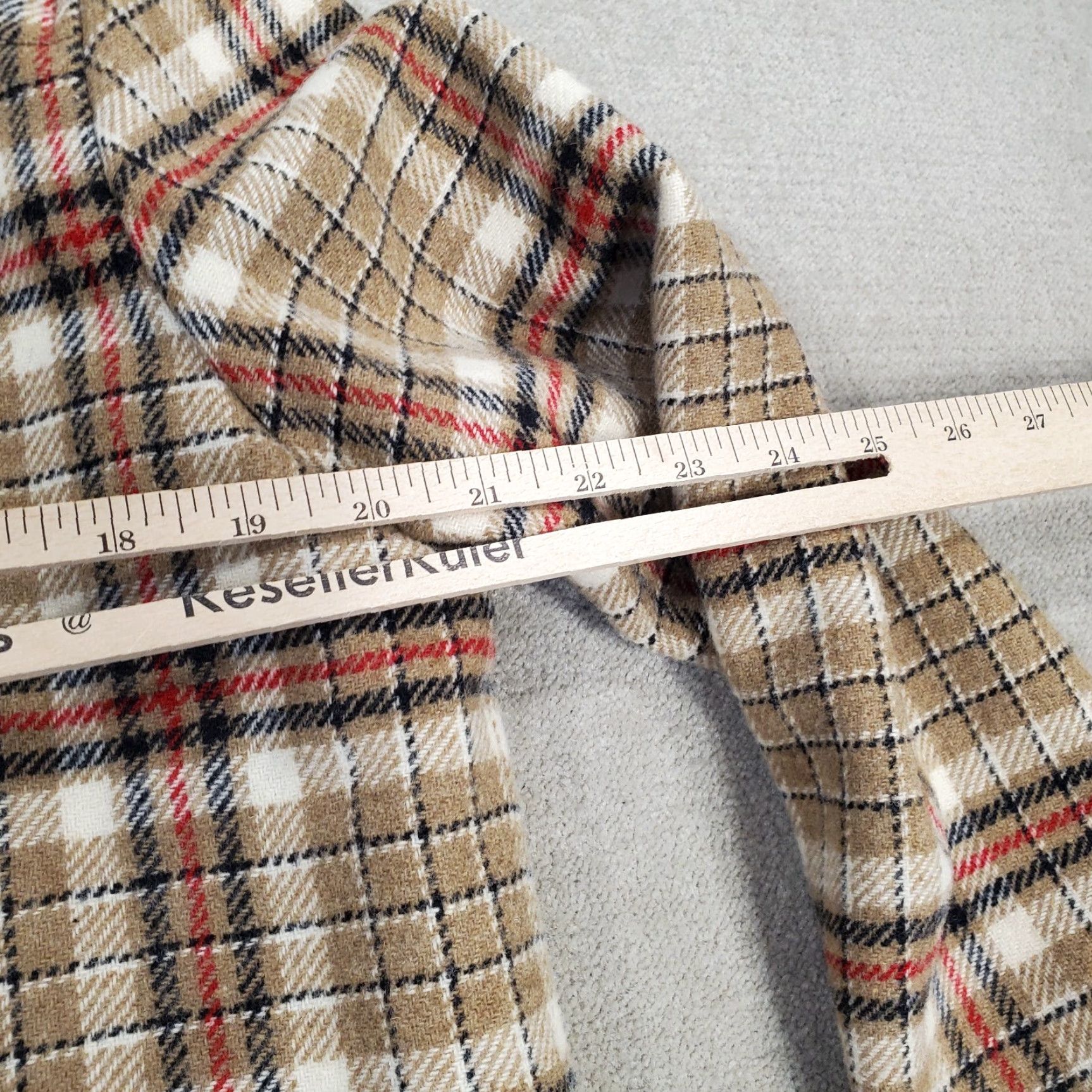 Pendleton Pendleton Jacket Shacket Womens Large Beige Wool Lined Plaid Coat Made In USA Size L / US 10 / IT 46 - 5 Thumbnail