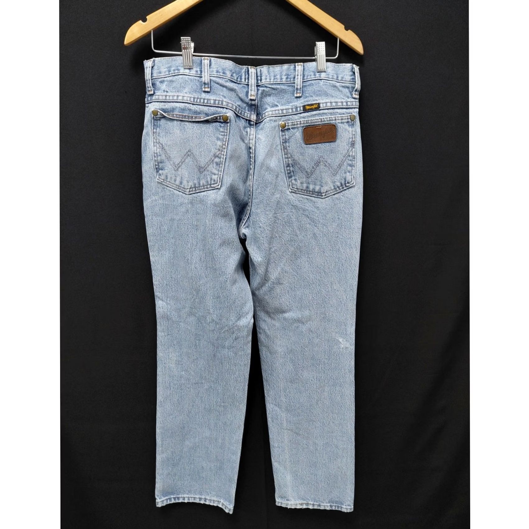 Wrangler Wrangler Jeans Mens 36 x 32 Light Wash Fit Slim Solid Denim Size Size US 36 / EU 52 - 2 Thumbnail