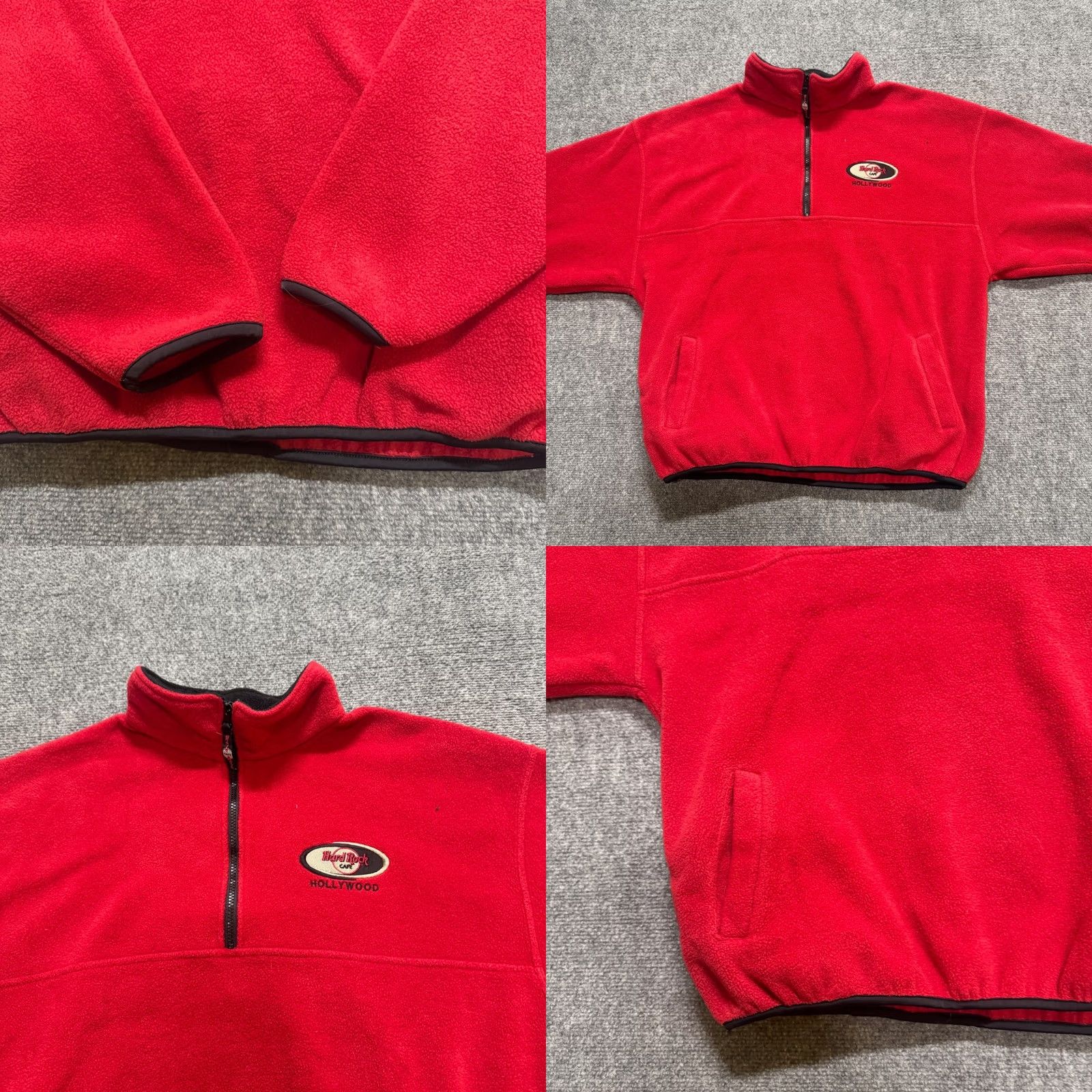 Hard Rock Cafe Hard Rock Cafe Sweatshirt Quarter Zip Pullover Red XL Men Fleece Distressed Hangar Ready Shoes? Size US XL / EU 56 / 4 - 8 Thumbnail