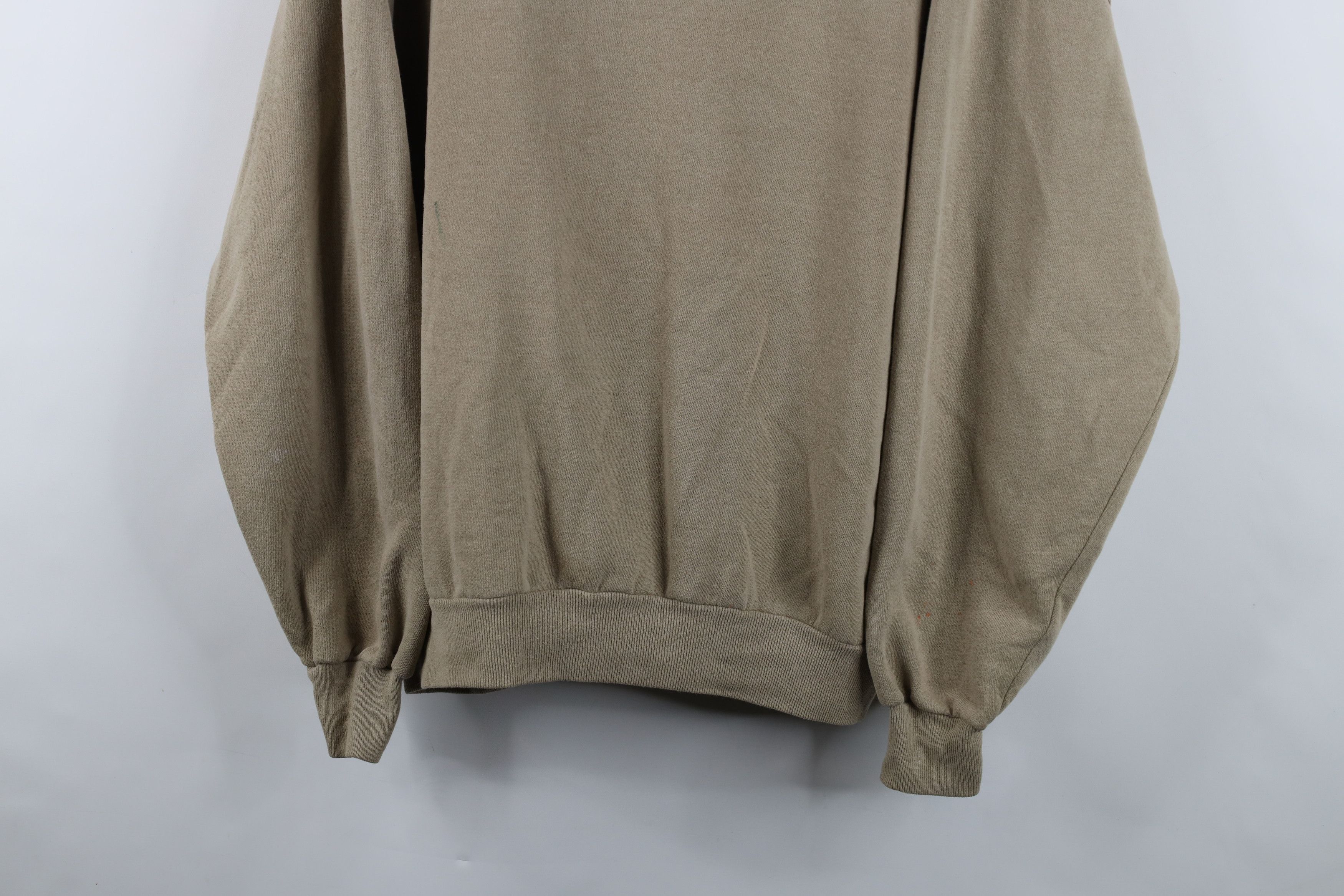 Vintage Vintage 90s Streetwear Crewneck Sweatshirt Beige Khaki USA Size US XXL / EU 58 / 5 - 3 Thumbnail